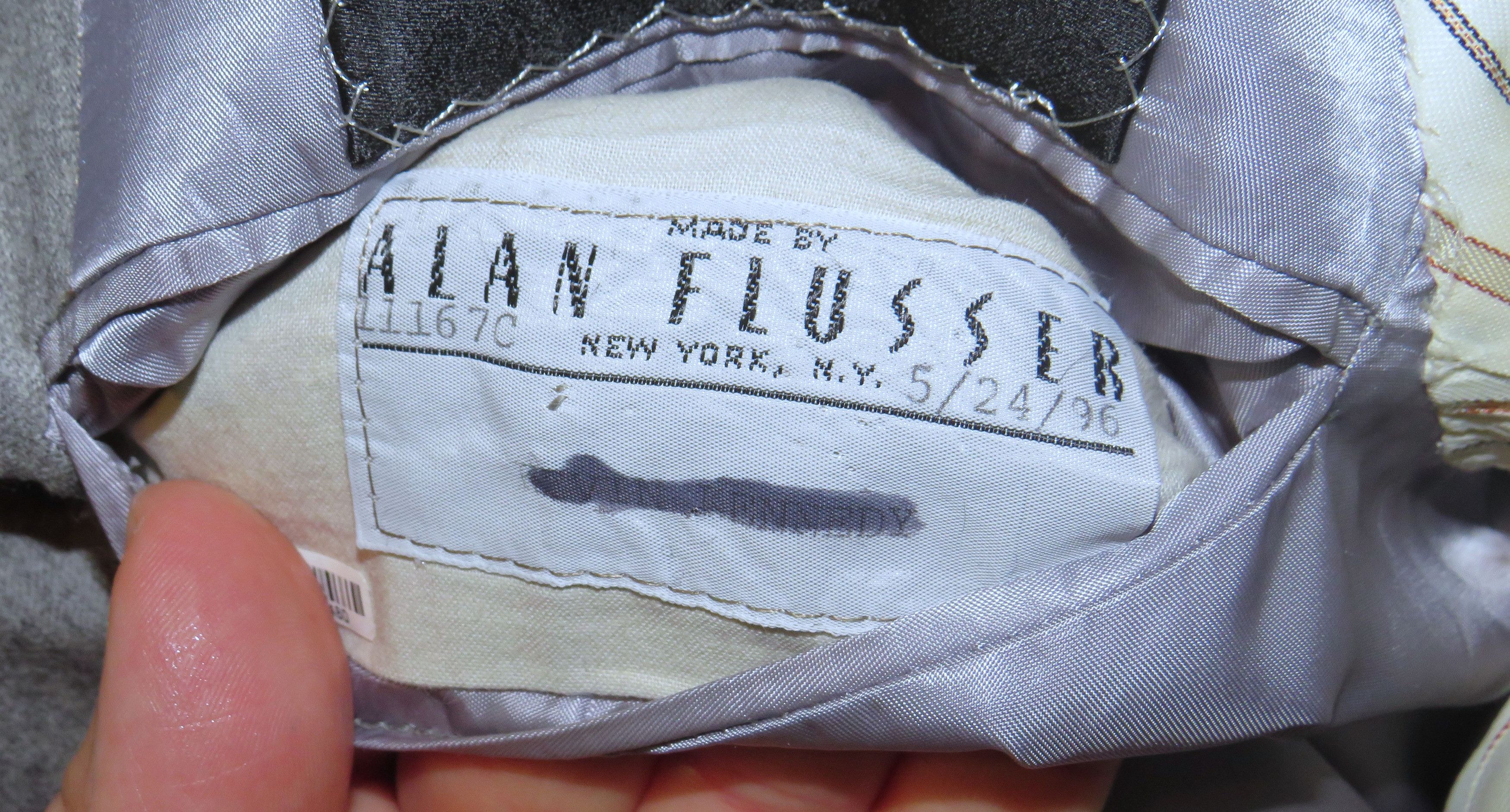 Alan Flusser Pale Gray Solid Flannel Two Button Suit 40L Size 40L - 16 Thumbnail