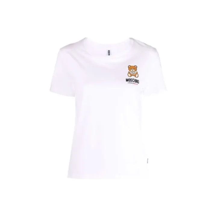 Moschino Moschino Logo Print Casual T-Shirt for Women 0079 Size M / US 6-8 / IT 42-44 - 1 Thumbnail