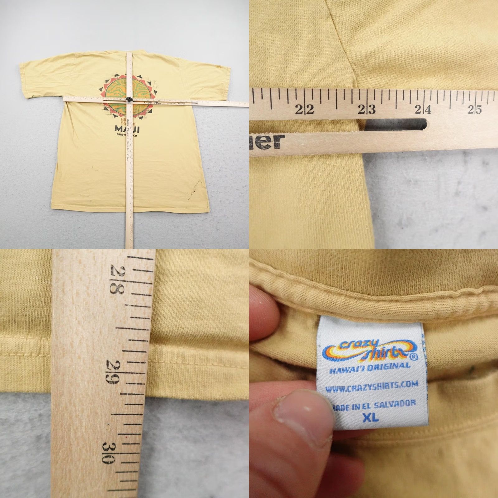 Vintage Crazy Shirts Maui Brewing Co Shirt Mens XL Yellow Hawaii Beer Bikini Blonde Dyed Size US XL / EU 56 / 4 - 9 Thumbnail