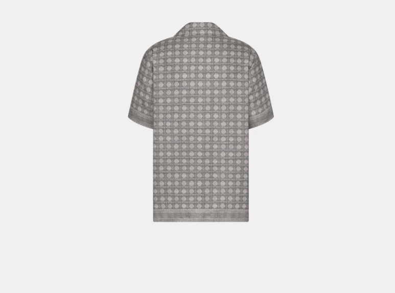 Dior o1w1db11225 493C51 Cannage Short-Sleeved Shirt in Gray Size US L / EU 52-54 / 3 - 2 Thumbnail