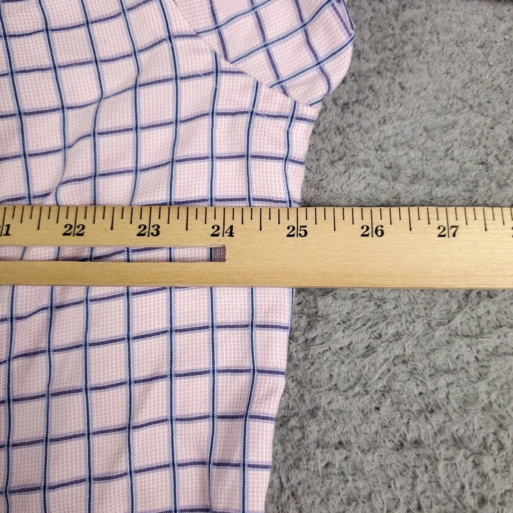 Tommy Bahama Tommy Bahama Shirt Mens 17 Pink Check Dress Button Up Long Sleeve Collared 100% Cotton Regular Size 46R - 5 Thumbnail