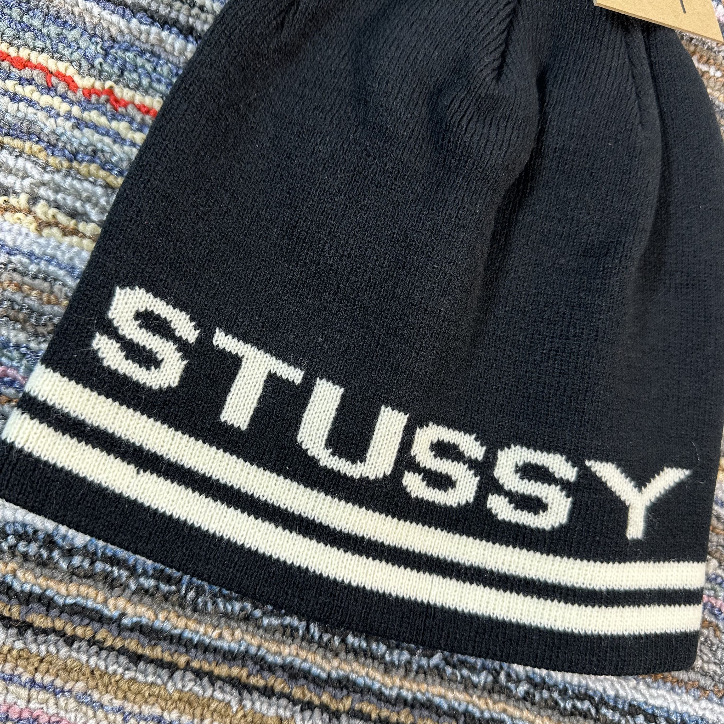 Stussy STUSSY STRIPE SKULLCAP BEANIE / BLACK Size ONE SIZE - 2 Thumbnail
