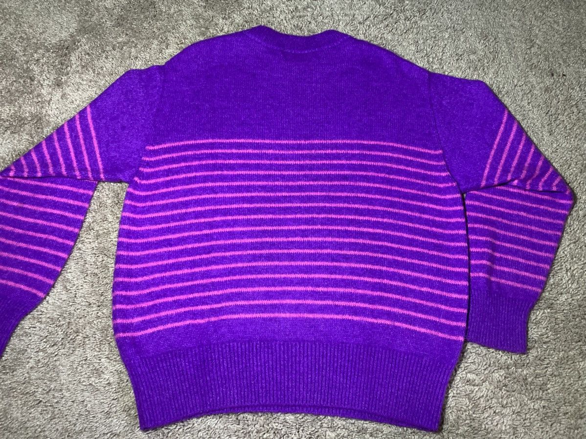 Comme des Garcons × Ganryu 2012 Ganryu Purple Knit Sweater Button Shark Striped Wool Size US S / EU 44-46 / 1 - 7 Thumbnail