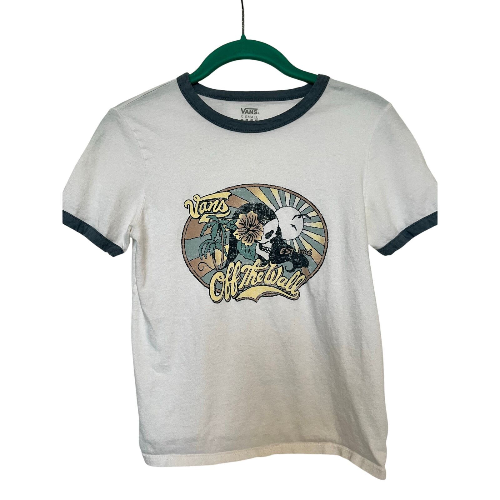 Vans Vans White Skeleton Short Sleeve T-shirt XS Size XS / US 0-2 / IT 36-38 - 1 Thumbnail