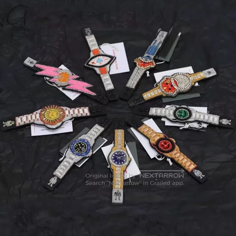 Walter Van Beirendonck Walter Van Beirendonck Embroidered bracelet, watch-style b Size ONE SIZE - 6 Thumbnail