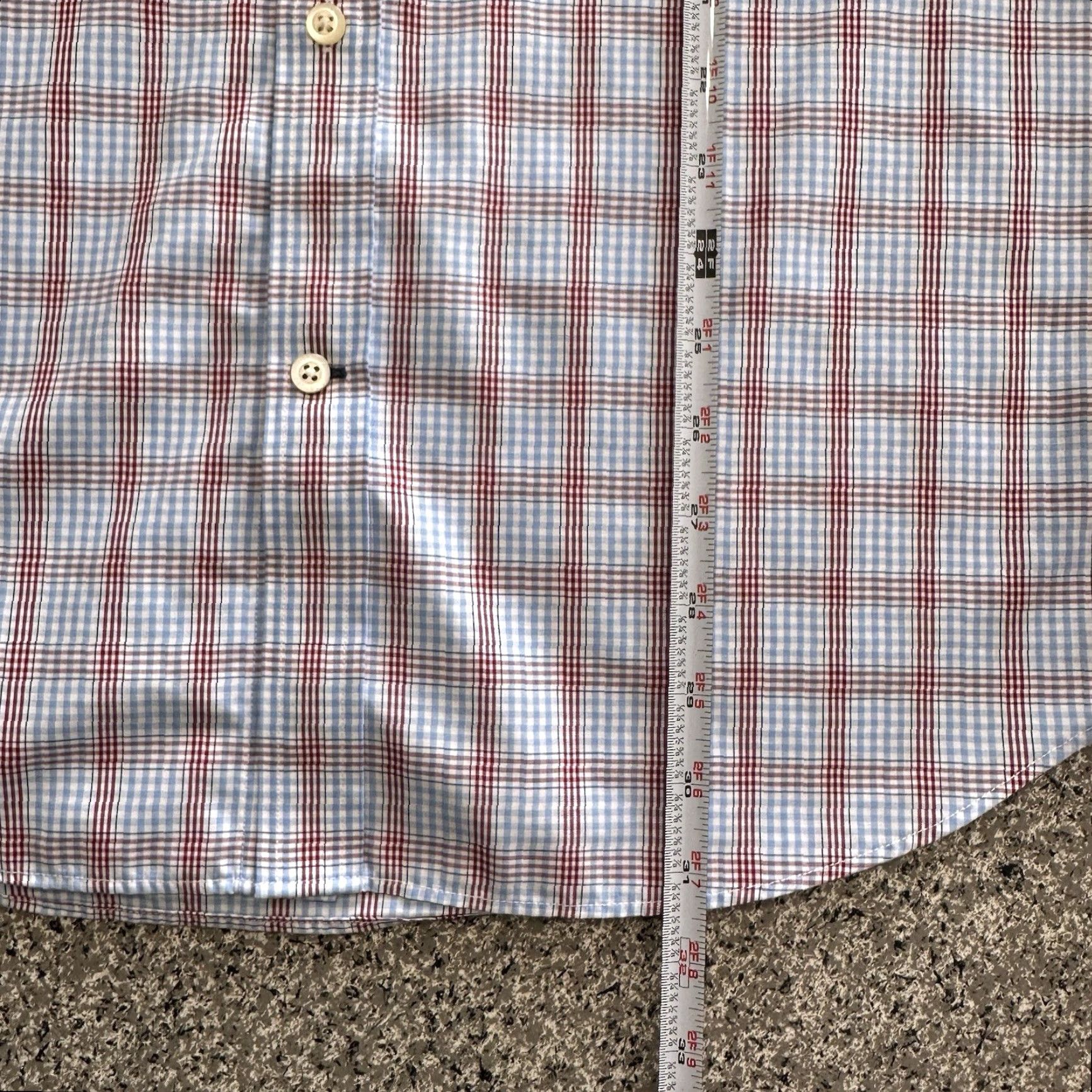 Banana Republic Banana Republic Button-Up Shirt Mens L Blue Plaid Non-Iron Classic Shirt Size US L / EU 52-54 / 3 - 4 Thumbnail