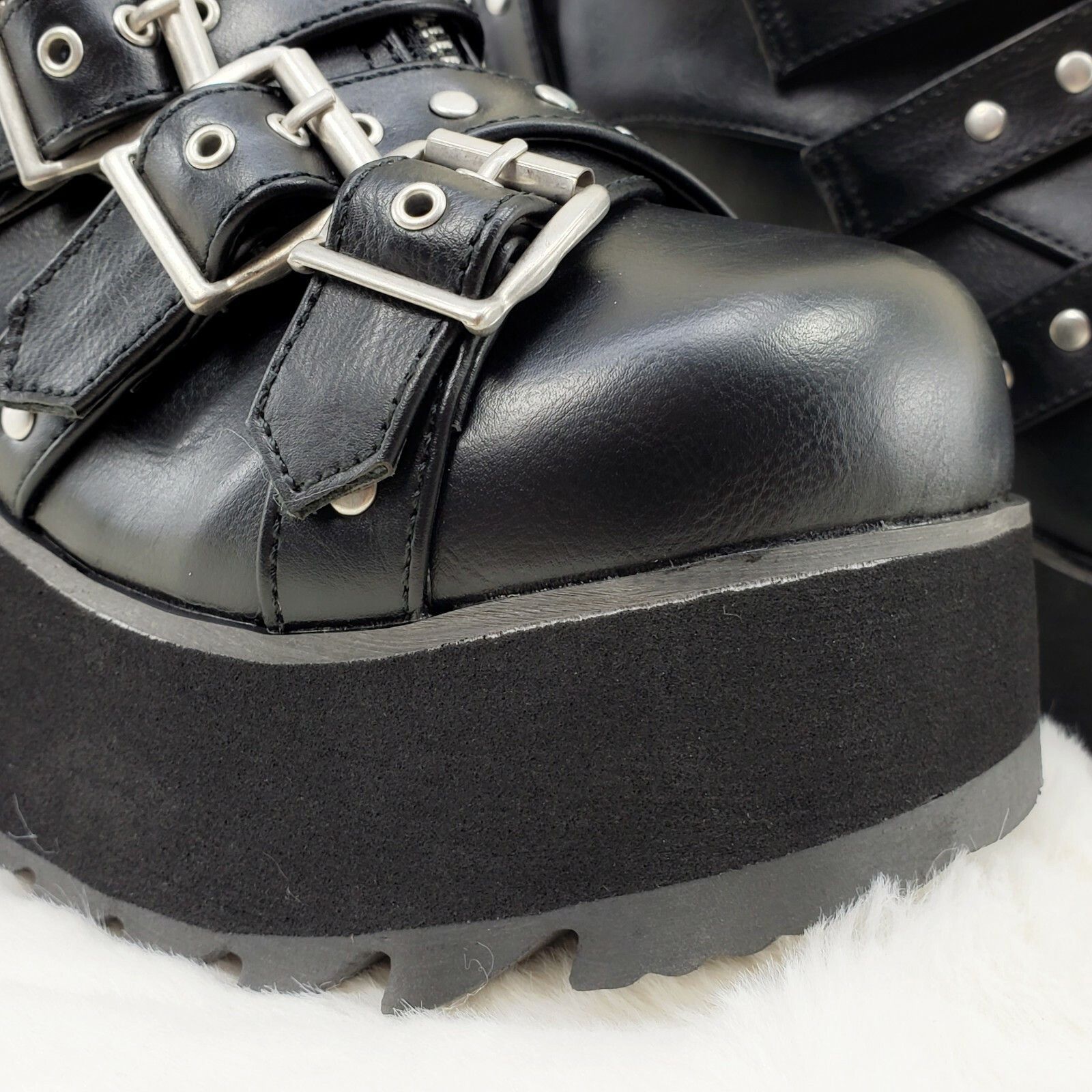 Other DEMONIA Scene 30 Black Platform Goth Punk Ankle Boots NY (U Size US 9 / IT 39 - 9 Thumbnail