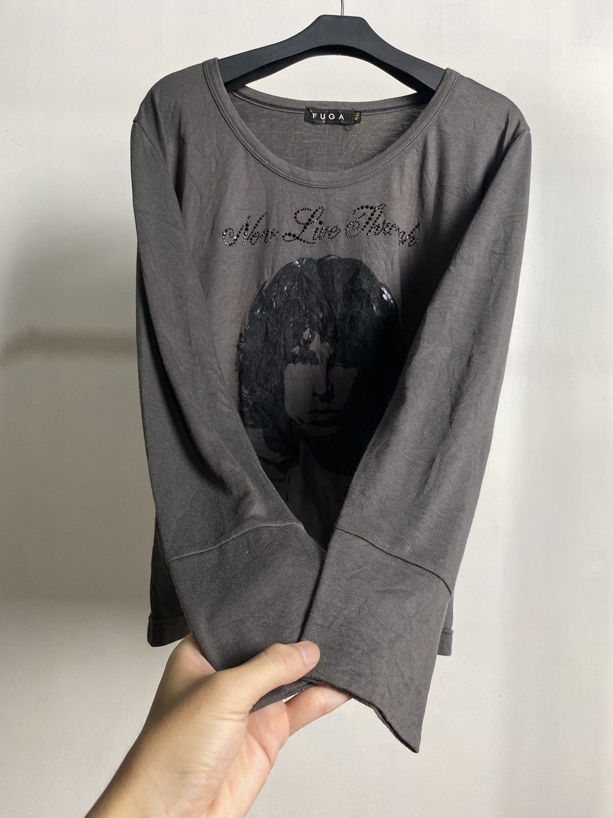 GOSTAR DE FUGA × If Six Was Nine × Japanese Brand Fuga Jpn Velvet Print Jim Morrison Longsleeve Size US S / EU 44-46 / 1 - 4 Thumbnail