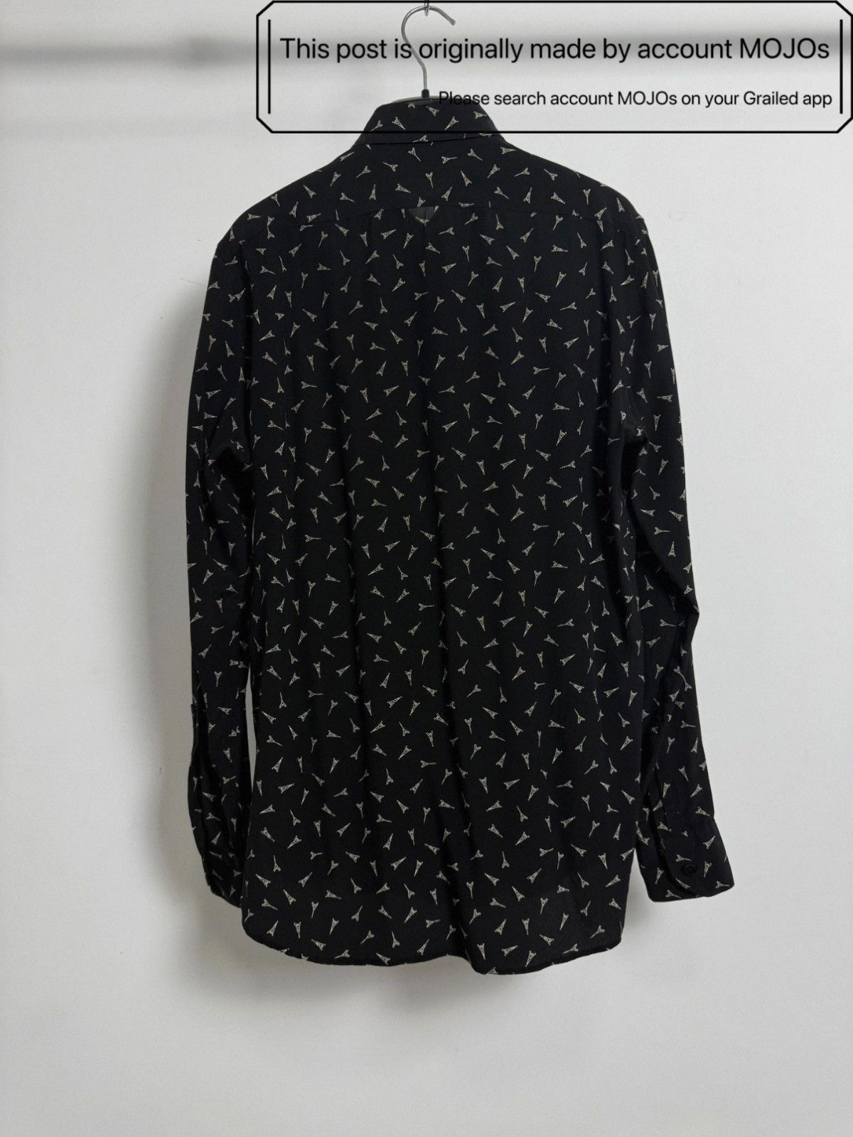 Saint Laurent Paris Sz 38 Saint Laurent Paris 19AW Tower Pattern Shirt mojos2157 Size US M / EU 48-50 / 2 - 2 Thumbnail