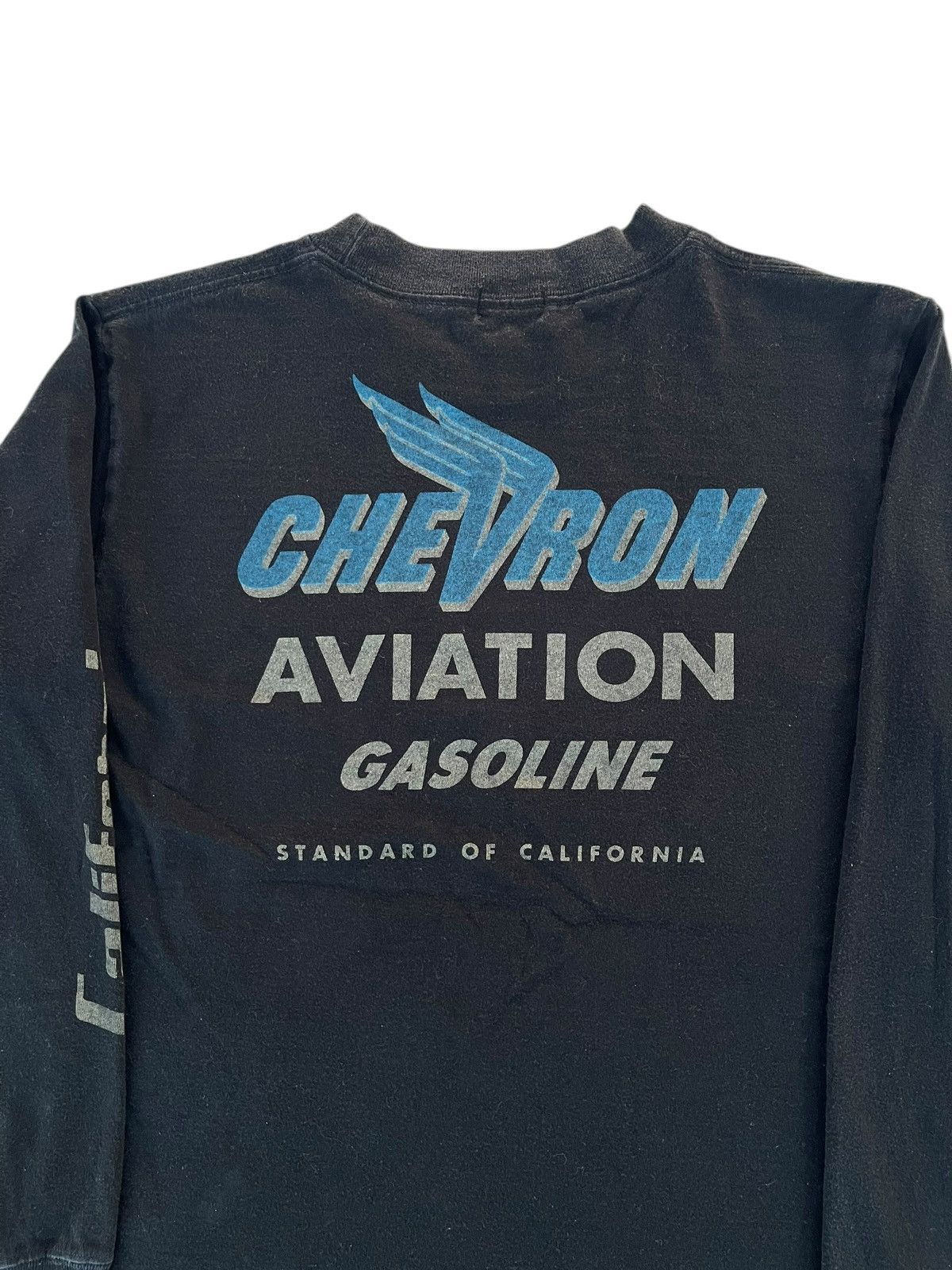 Buzz Rickson's Vintage 90's Buzz Rickson Chevron Aviation Gasoline Shirt T Size US S / EU 44-46 / 1 - 7 Thumbnail