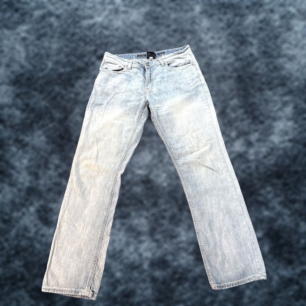 Vintage Helix Jeans Mens 34x34 Blue Slim Straight Distressed Medium Wash Stretch 5-Pocket Size US 34 / EU 50 - 1 Thumbnail