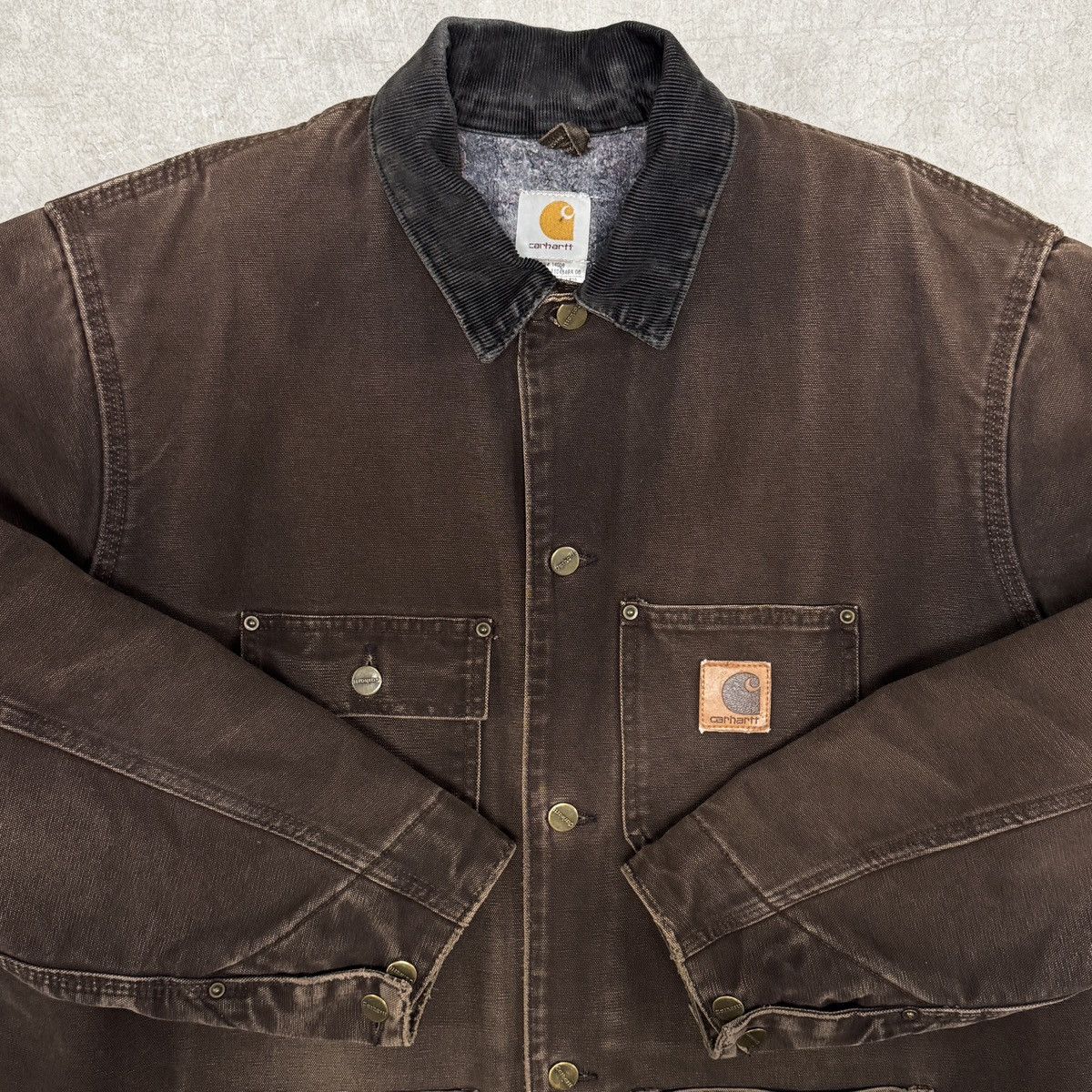 Carhartt Vintage Carhartt Chore Jacket Faded Size US L / EU 52-54 / 3 - 5 Thumbnail