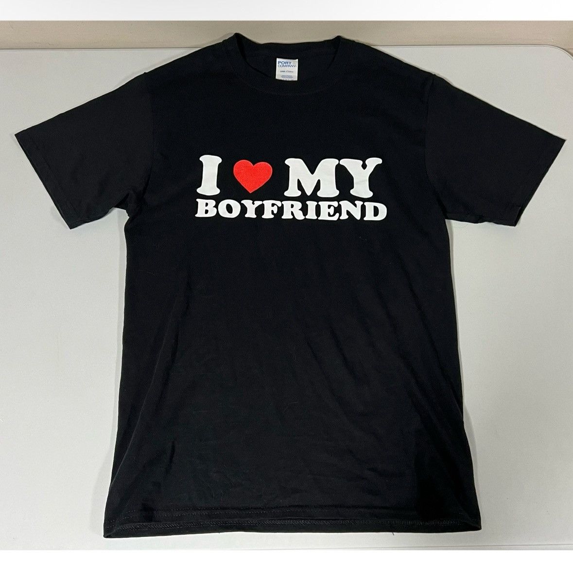 Port & Company Black ‘I ♥️ My Boyfriend’ Graphic T-Shirt Top Tee Size S ✨ Size US S / EU 44-46 / 1 - 1 Thumbnail