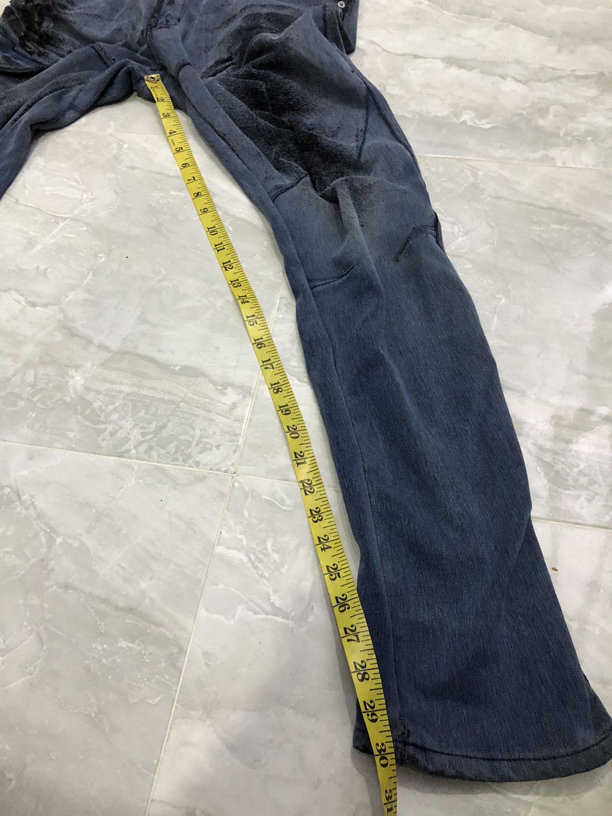 Japanese Brand Fieldcore Japan Work Denim Distressed Art Pants Size US 33 - 19 Thumbnail