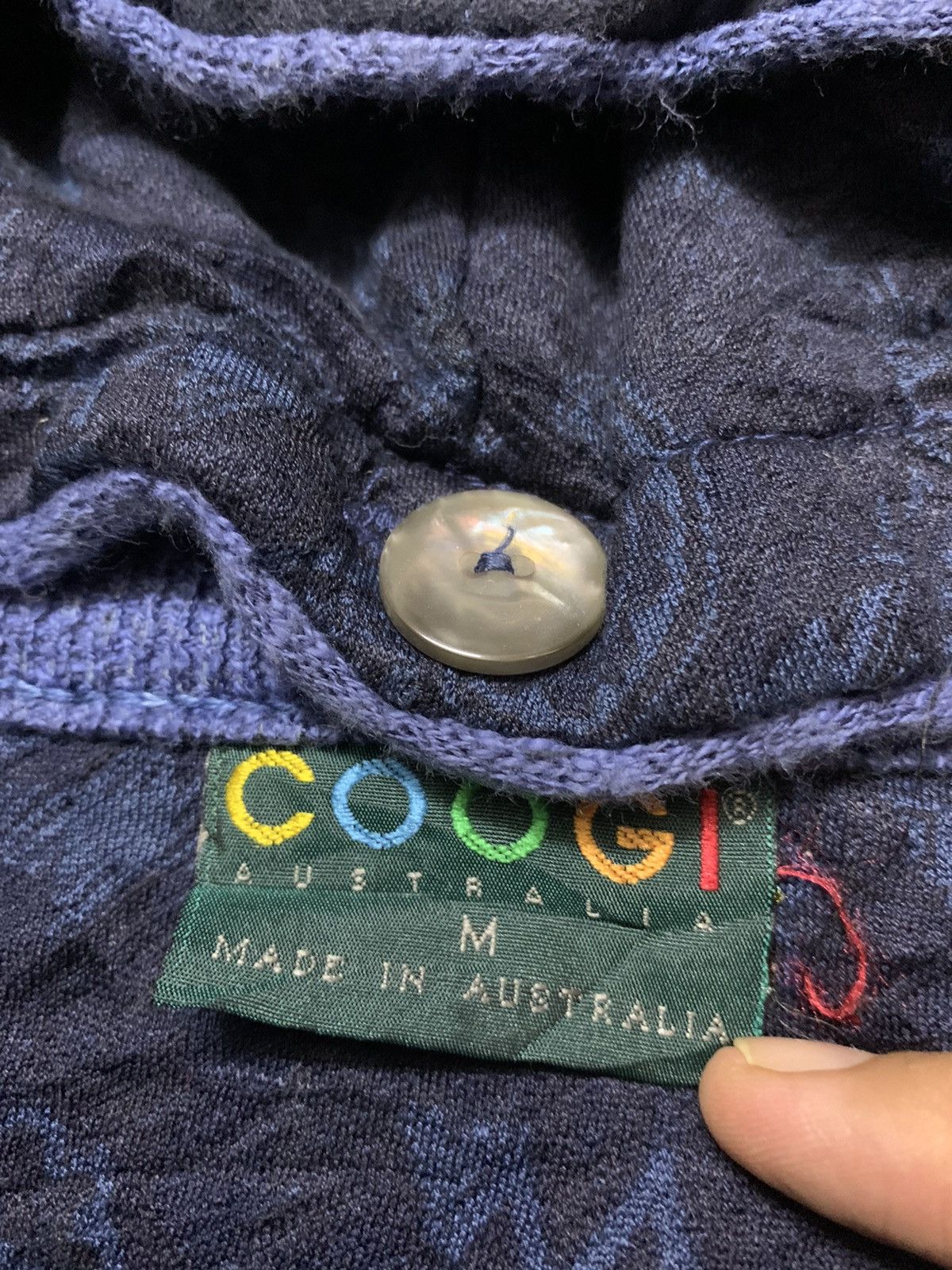 Coogi Vintage COOGI Wool Knitted Leather Oversized Size US L / EU 52-54 / 3 - 8 Thumbnail