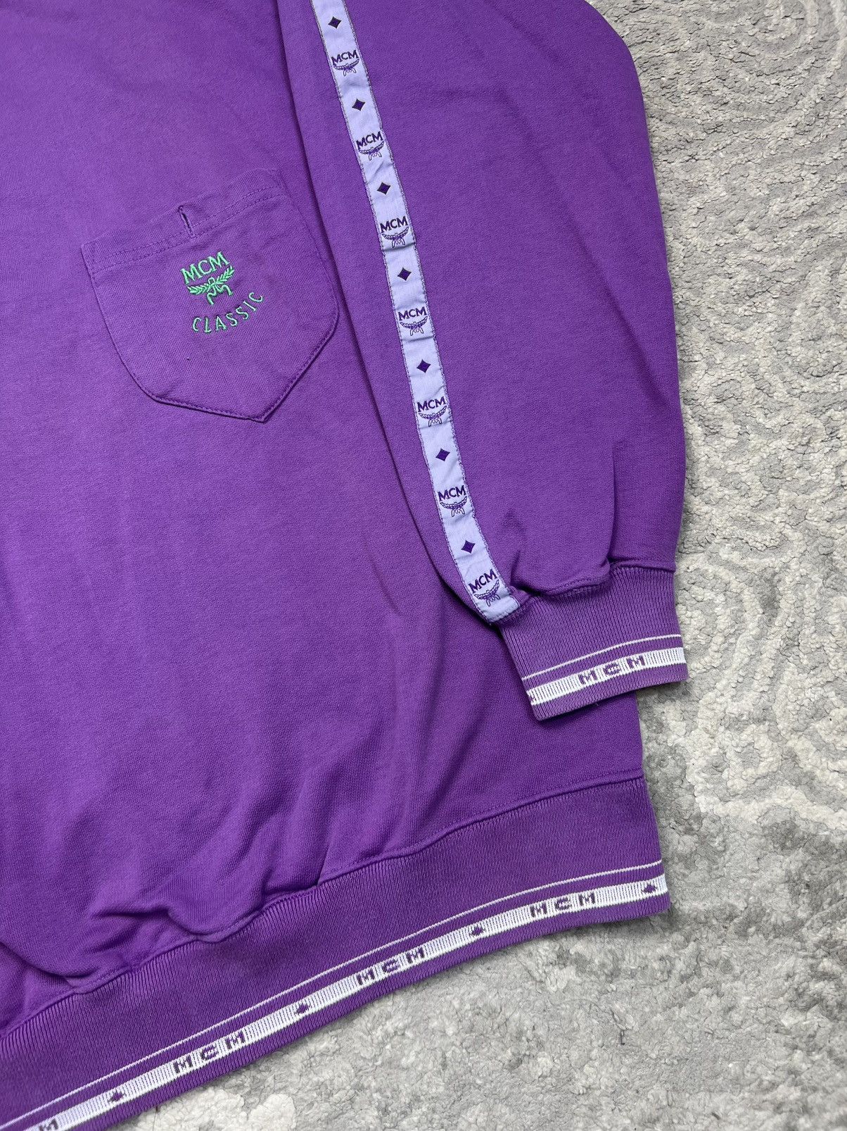 MCM MCM Vintage 90's Multi Logo Lampas Polo sweatshirt Size US XL / EU 56 / 4 - 4 Thumbnail