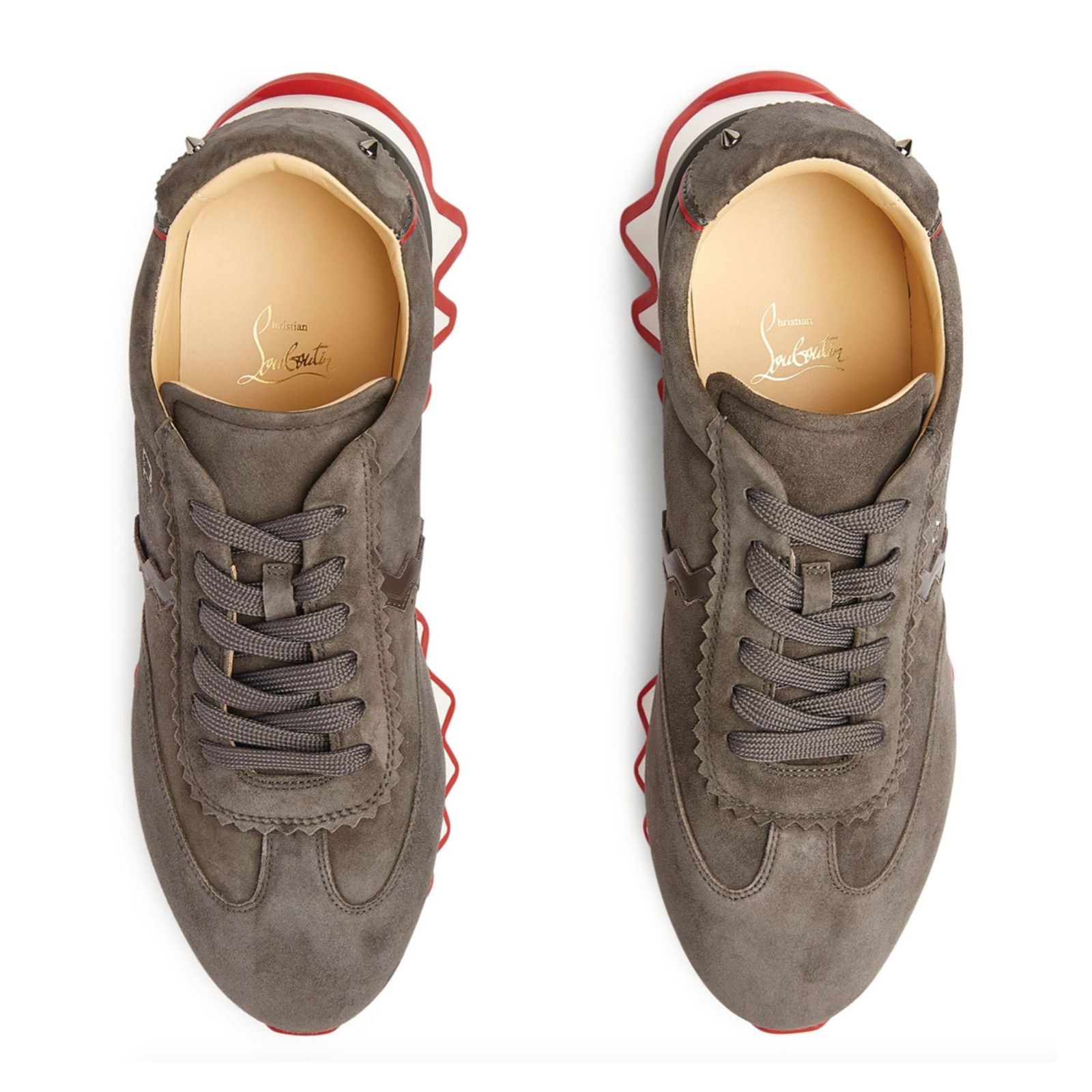 Christian Louboutin Christian Louboutin Mens Loubishark Flat Ombre Brown Suede Size US 8 / EU 41 - 6 Thumbnail