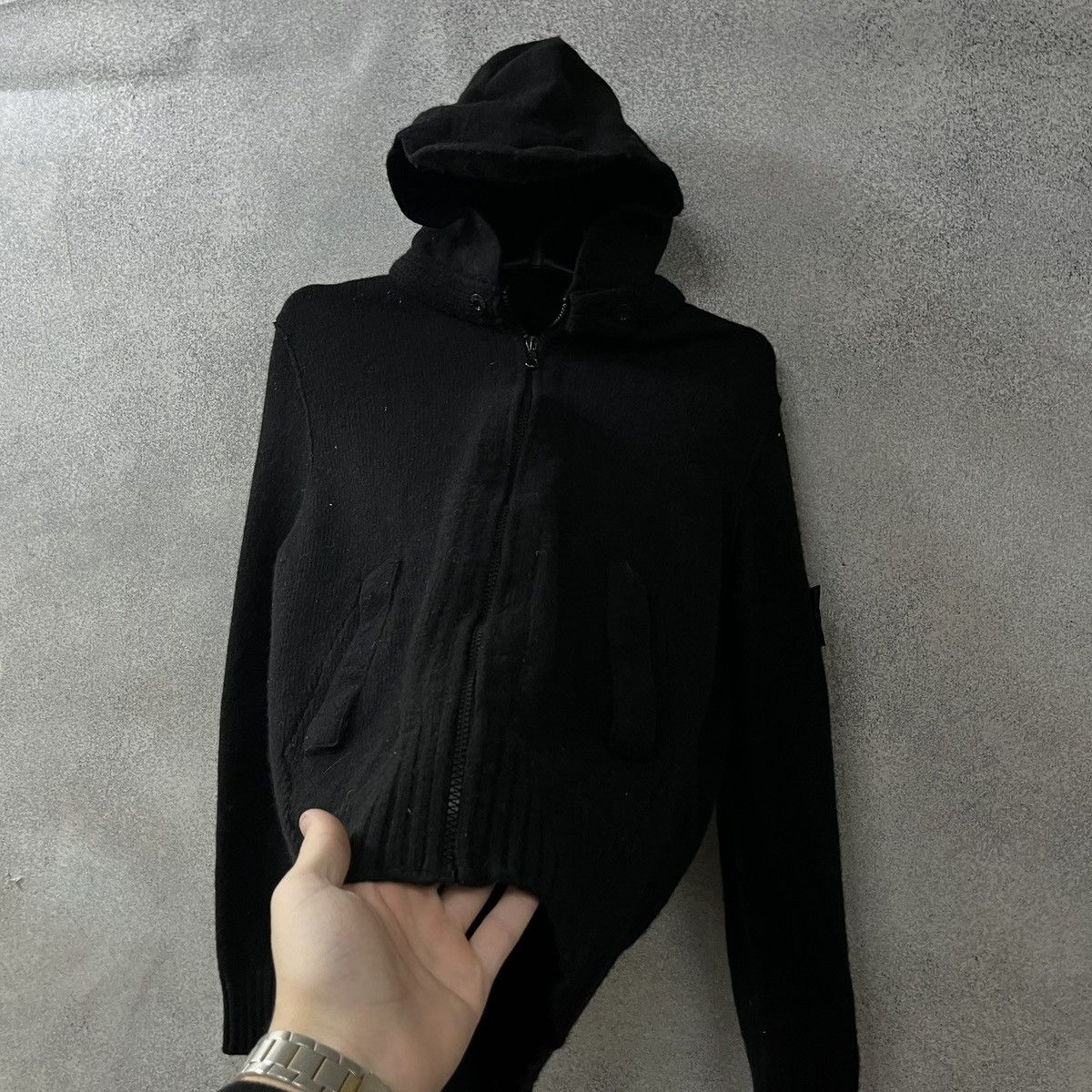 Stone Island Vintage Stone Island Wool Zip Hoodie Size US M / EU 48-50 / 2 - 7 Thumbnail