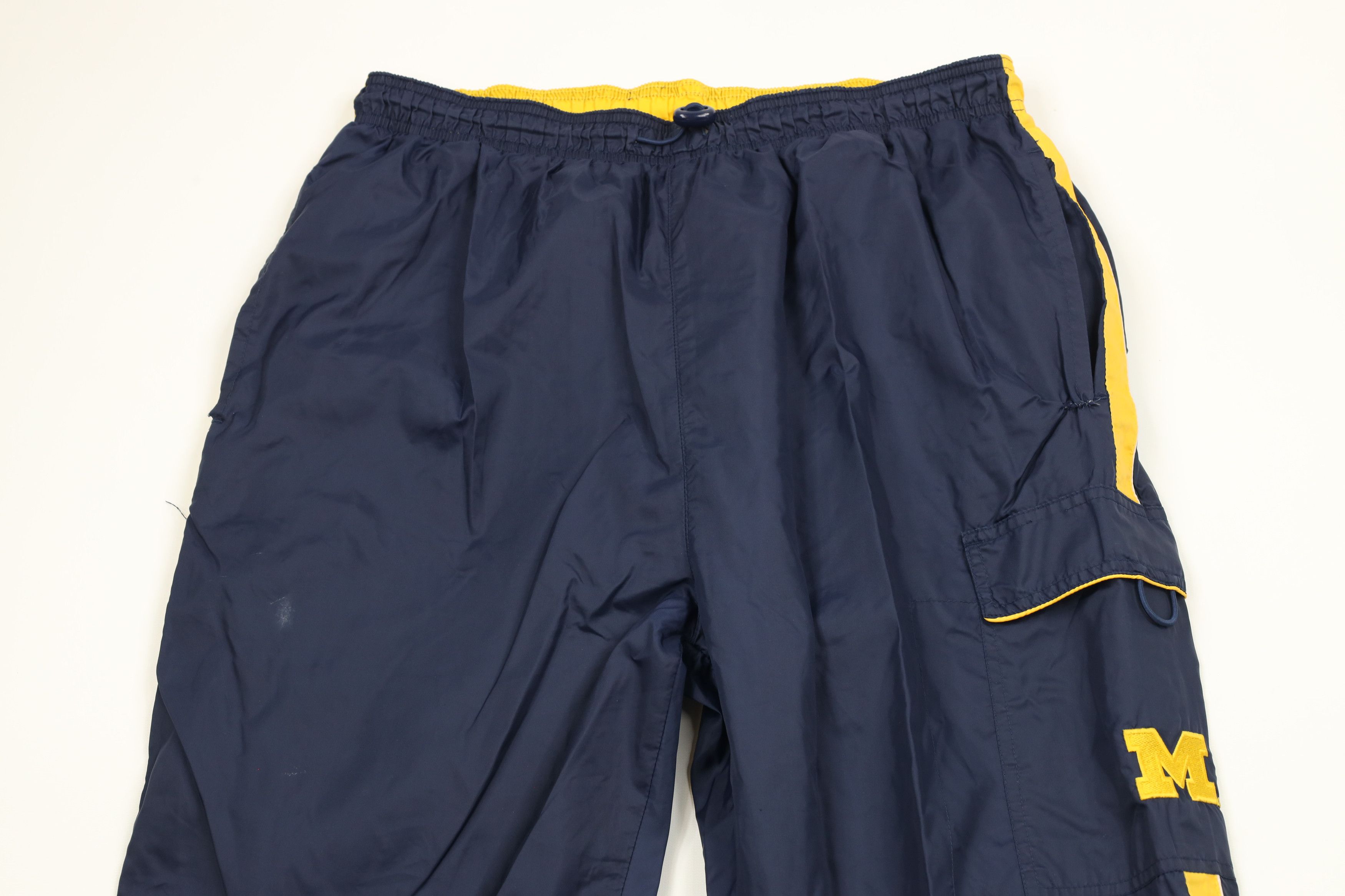 Vintage Vintage 90s Lined University of Michigan Wide Leg Pants Size US 34 / EU 50 - 2 Thumbnail