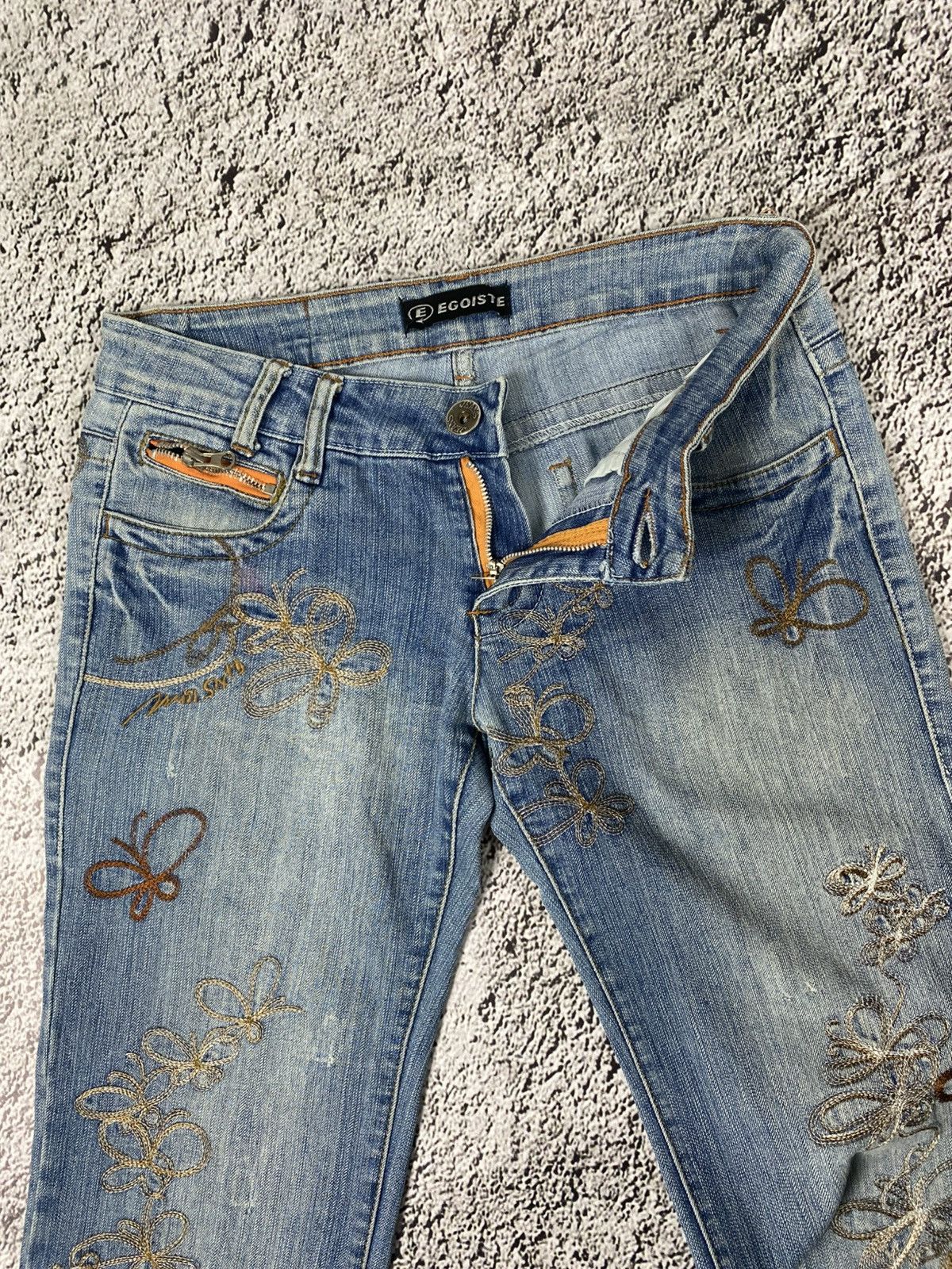 Vintage Vintage Y2K 00s flared faded lowrise jeans streetwear style Size 27" / US 4 / IT 40 - 2 Thumbnail