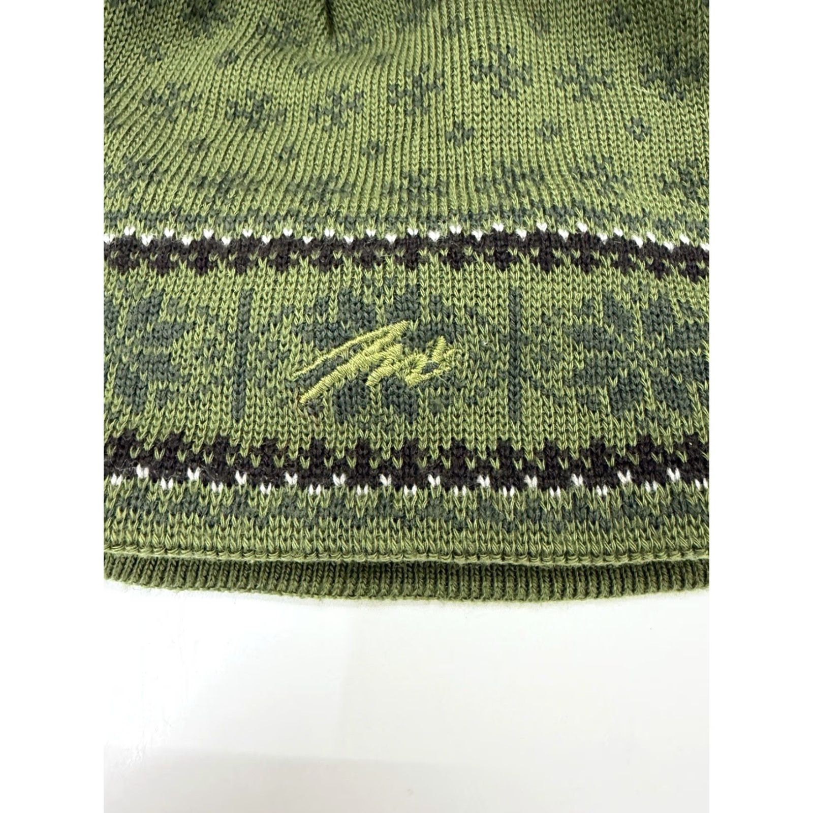 Vintage Merkley Headgear Hat Green Snowflake Wool Polartec Beanie Winter Lined Polo? Size ONE SIZE - 2 Thumbnail