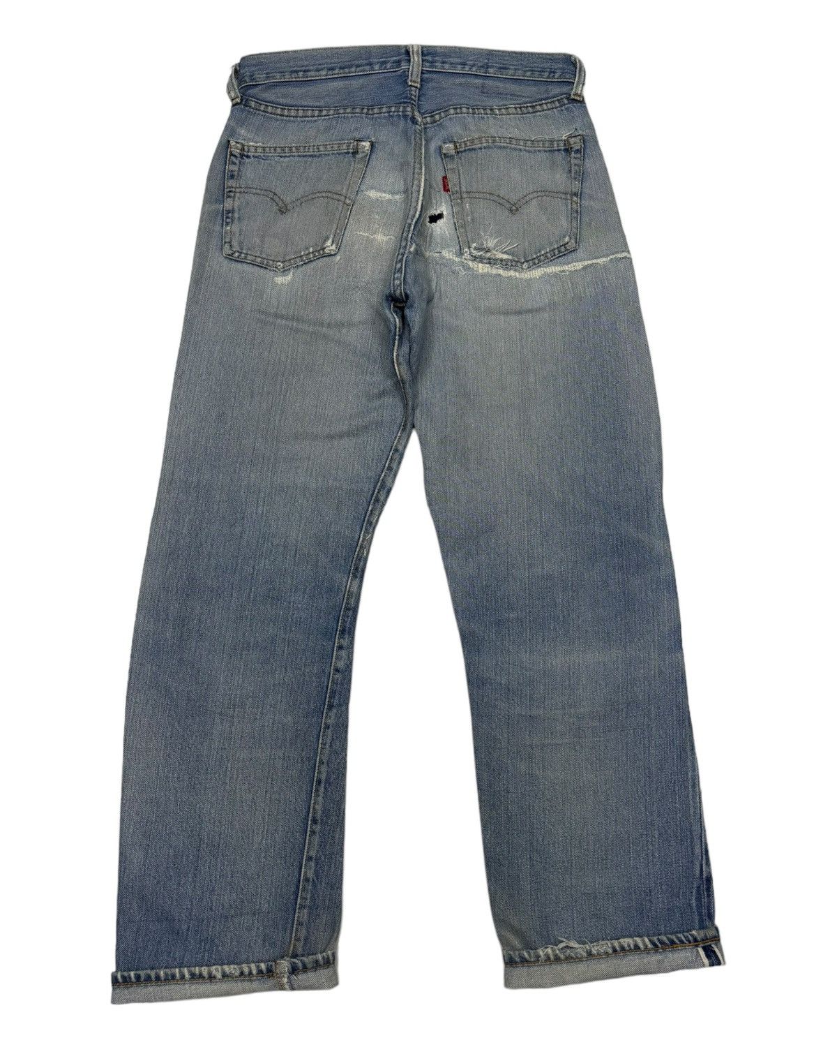 Levi's 🔥LEVIS 501 BUTTON 6 SELVEDGE DISTRESS DENIM BORO SASHIKO Size US 29 - 2 Thumbnail