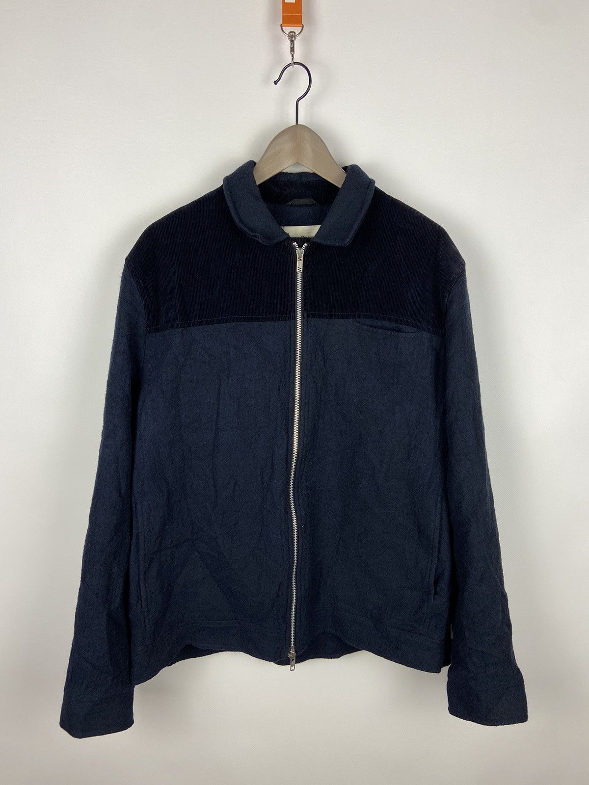 Designer × Oliver Spencer Oliver Spencer Corduroy/Wool Zip Up Jacket Blue Men Size US S / EU 44-46 / 1 - 1 Thumbnail