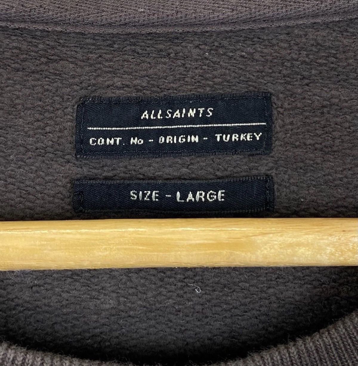 Allsaints Allsaints Debeo Crew Neck Sweatshirt Zip Logo Long Sleeve Size US L / EU 52-54 / 3 - 7 Thumbnail