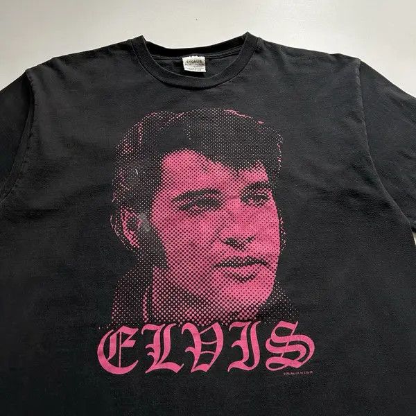 Band Tees Vintage 90s Elvis Presley T Shirt Large Faded Black Rare Size US L / EU 52-54 / 3 - 7 Thumbnail