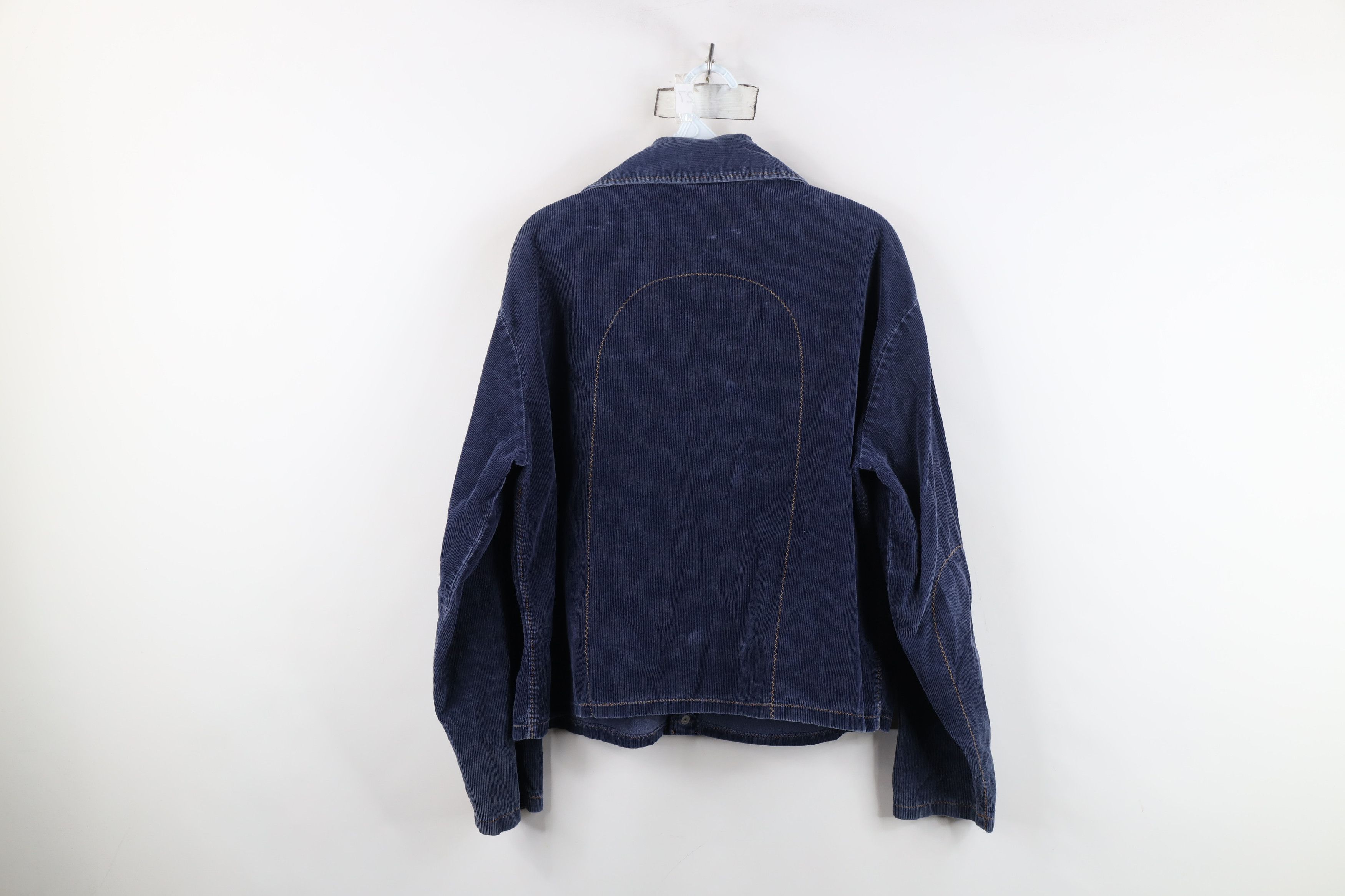Vintage Vintage 60s 70s Streetwear Corduroy Trucker Jacket Blue USA Size M / US 6-8 / IT 42-44 - 12 Thumbnail