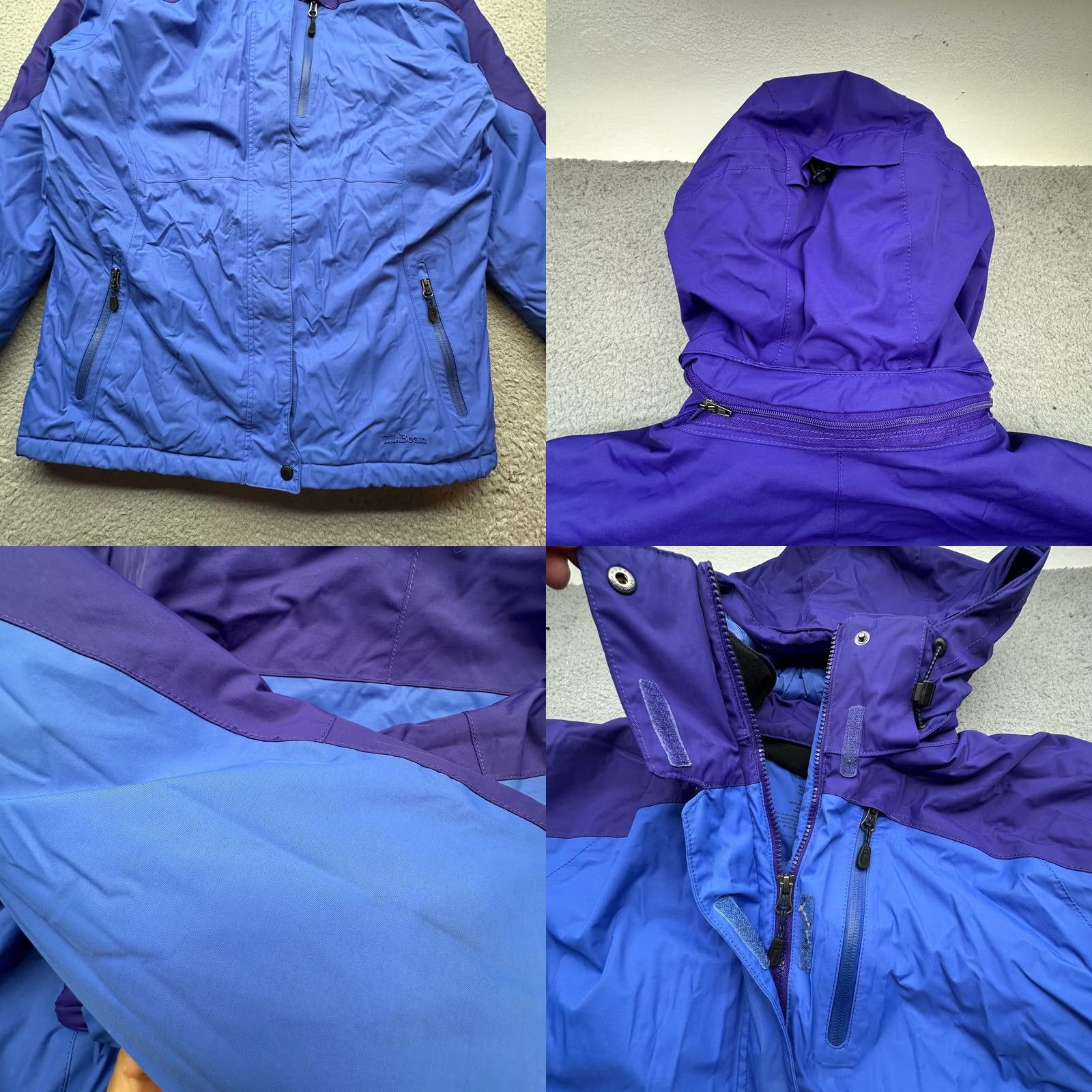 Vintage L.L. Bean Parka Jacket Women Large Blue Purple Nylon Hooded Insulated Zip Long Sleeve Parka Winter Casual Outdoor Size L / US 10 / IT 46 - 8 Thumbnail