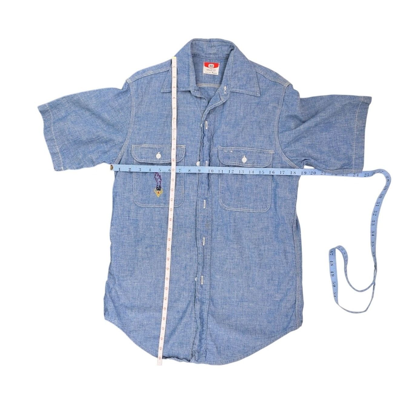 Big Mac Vintage Big Mac Chambray Shirt Roadrunner Embroidery Penneys Size US S / EU 44-46 / 1 - 7 Thumbnail