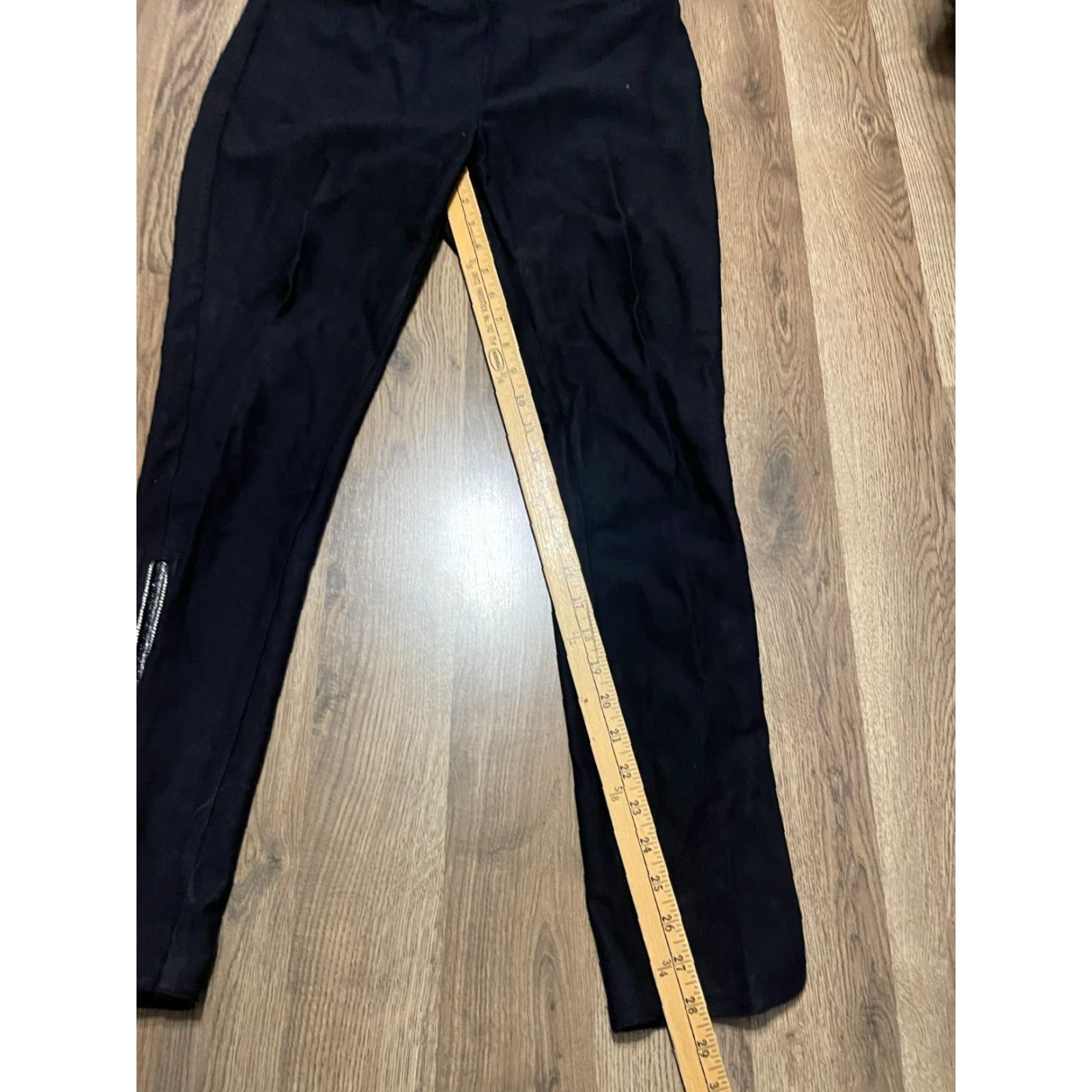 Vintage Ethyl Pants Women's 12 Black Pull On Beads Ankle Size 34" / US 12 / IT 48 - 6 Thumbnail