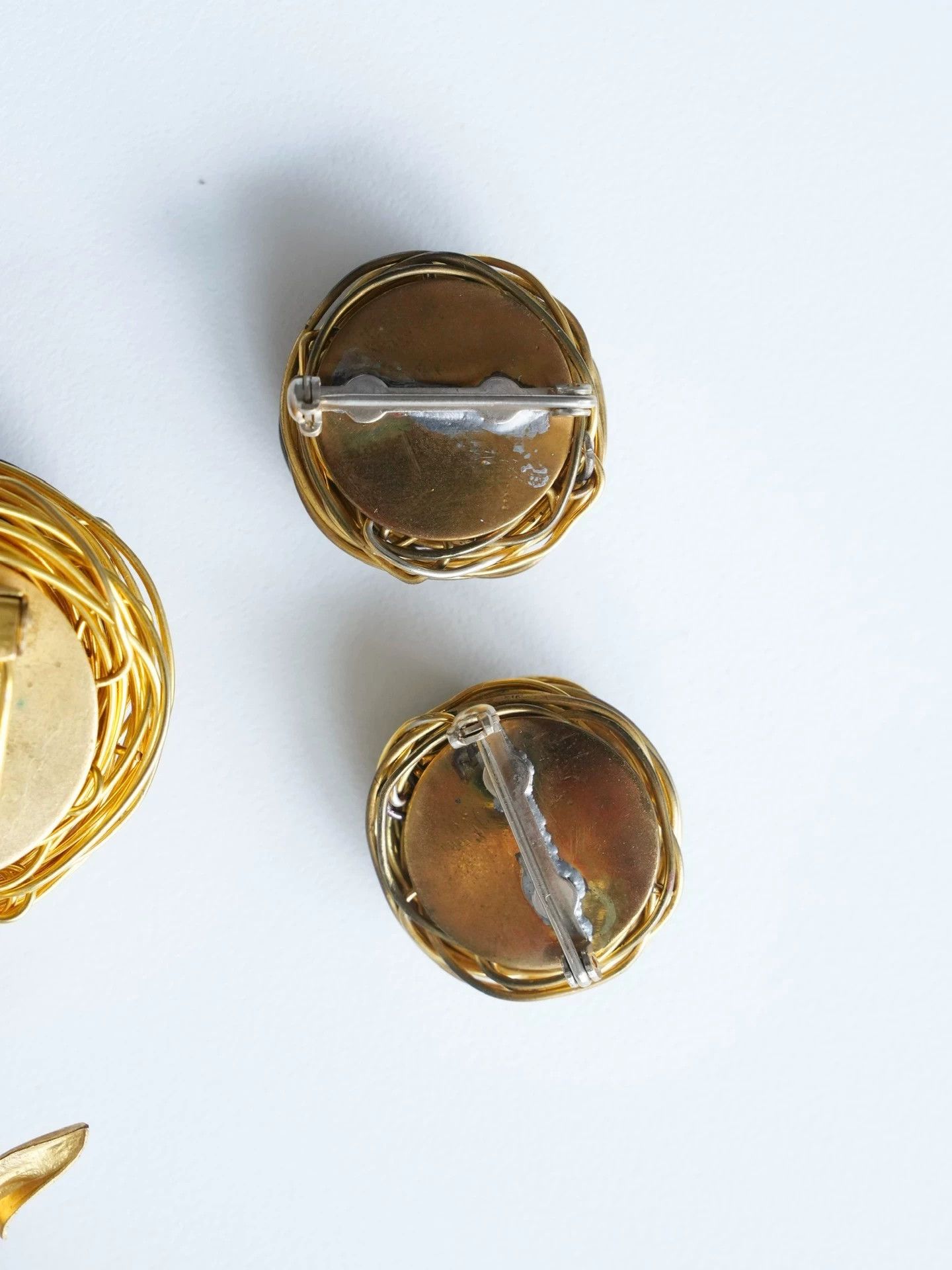Other Roger Jean Pierre Handmade Nest Amber Crystal Flower Brooch Size ONE SIZE - 8 Thumbnail