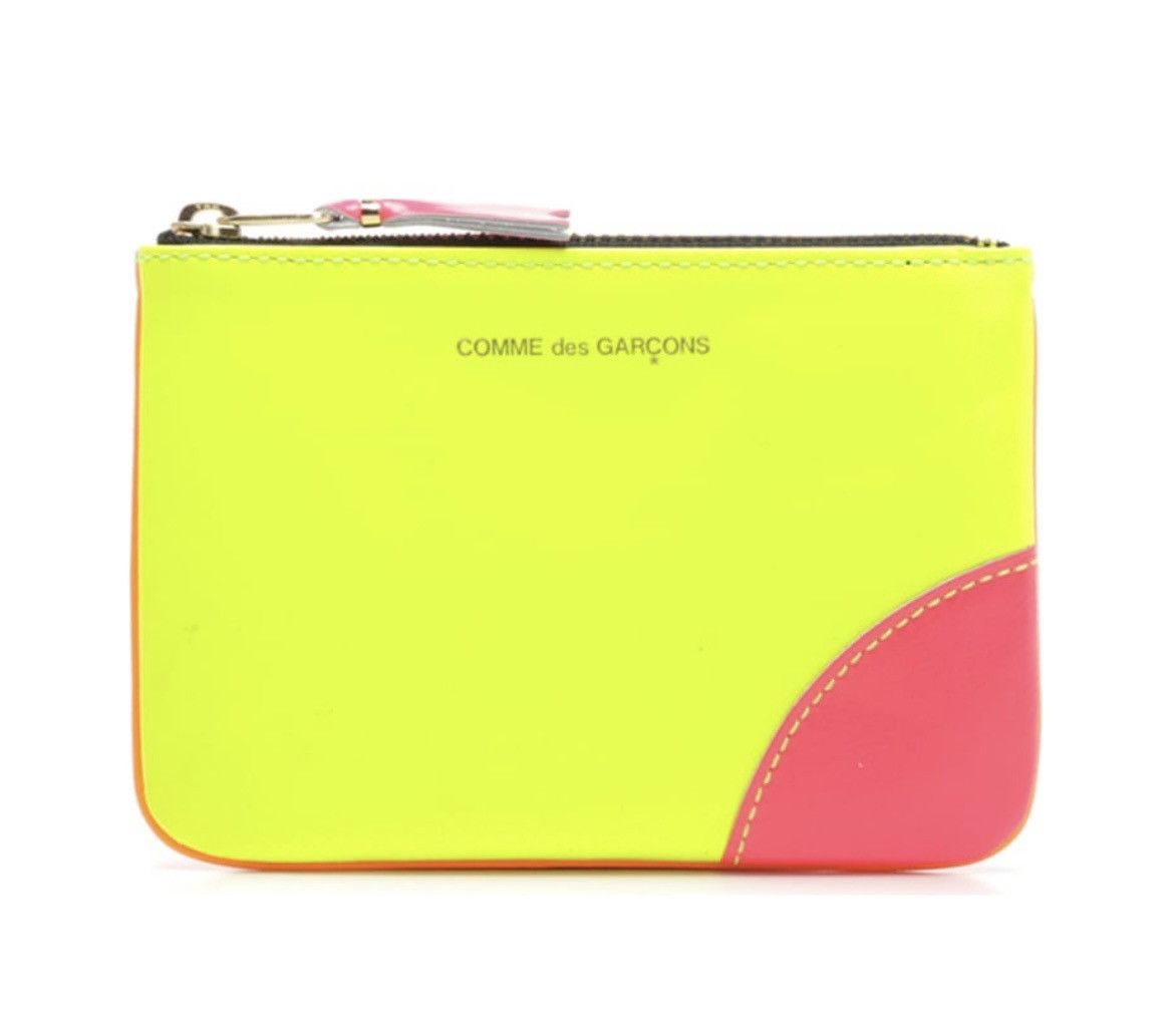 Comme des Garcons Comme Des Garçons Super Fluo Leather Pouch - Yellow/Pink Size ONE SIZE - 1 Thumbnail