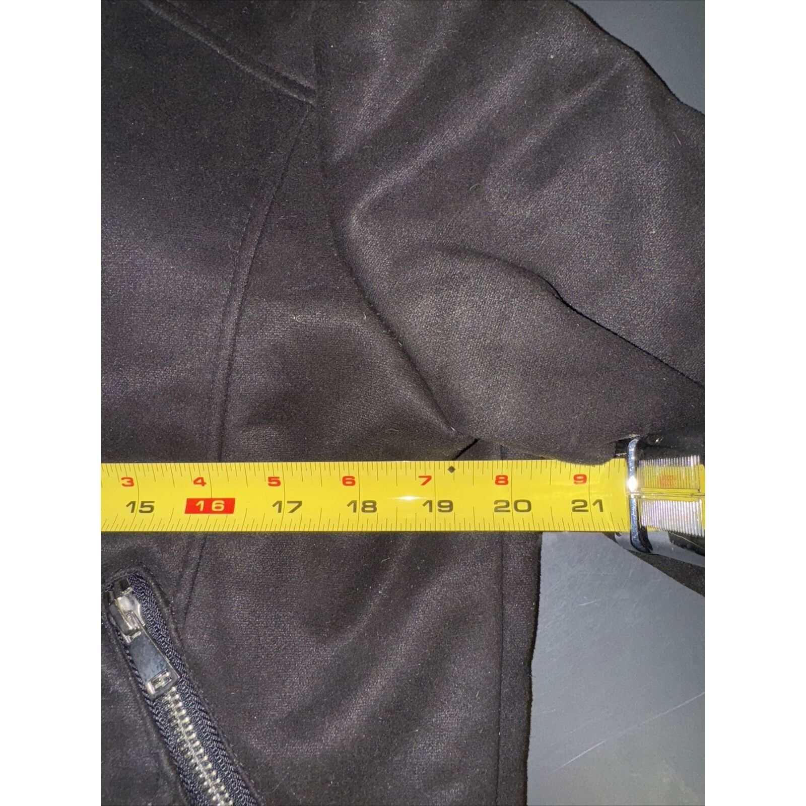 Black Label Black Label Cropped Biker Jacket Black Faux Suede Faux Shear Size L / US 10 / IT 46 - 19 Thumbnail