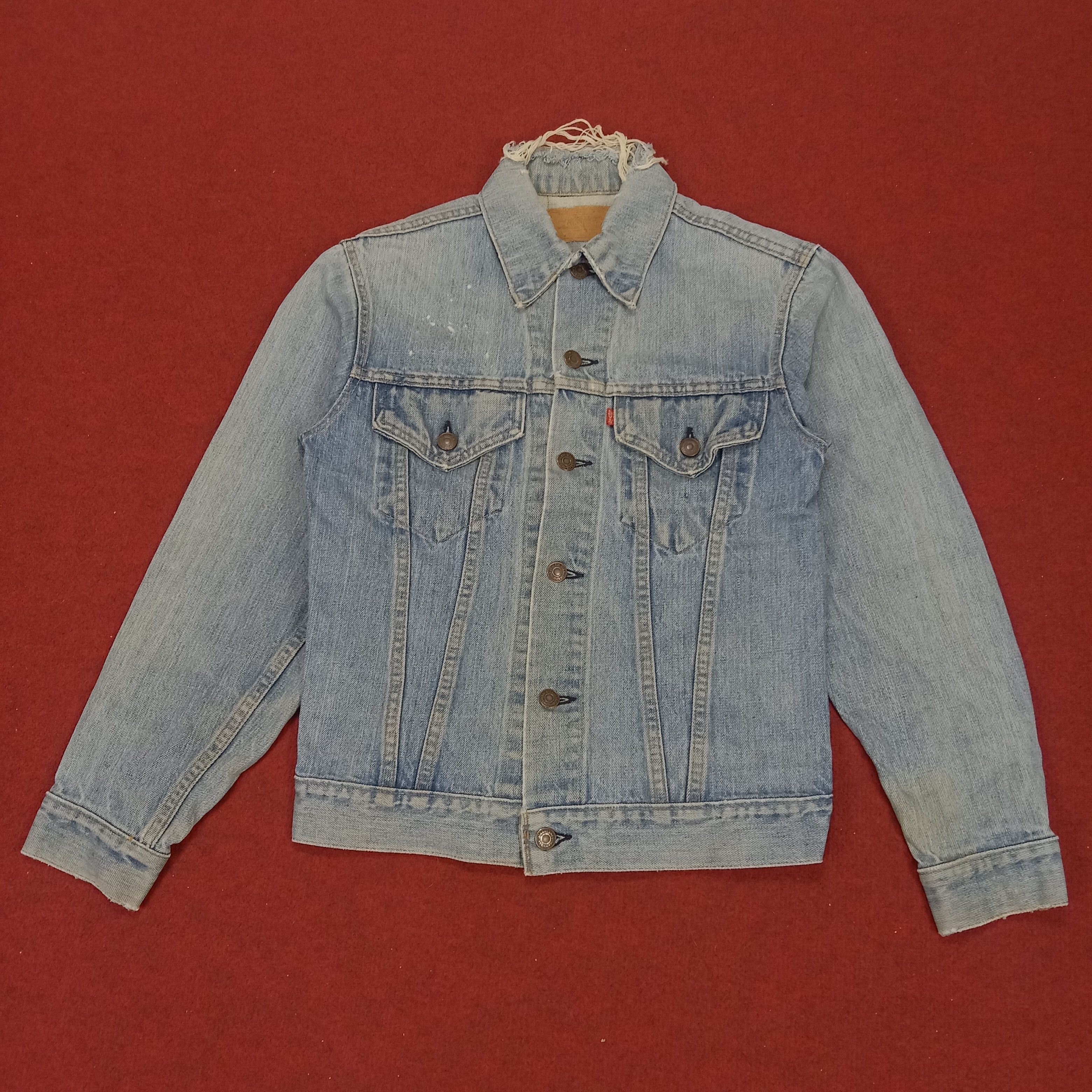 image of Distressed Denim x Levis Jacket Denim Distressed Streetwear Style in Blue Jean, Men's (Size XS)