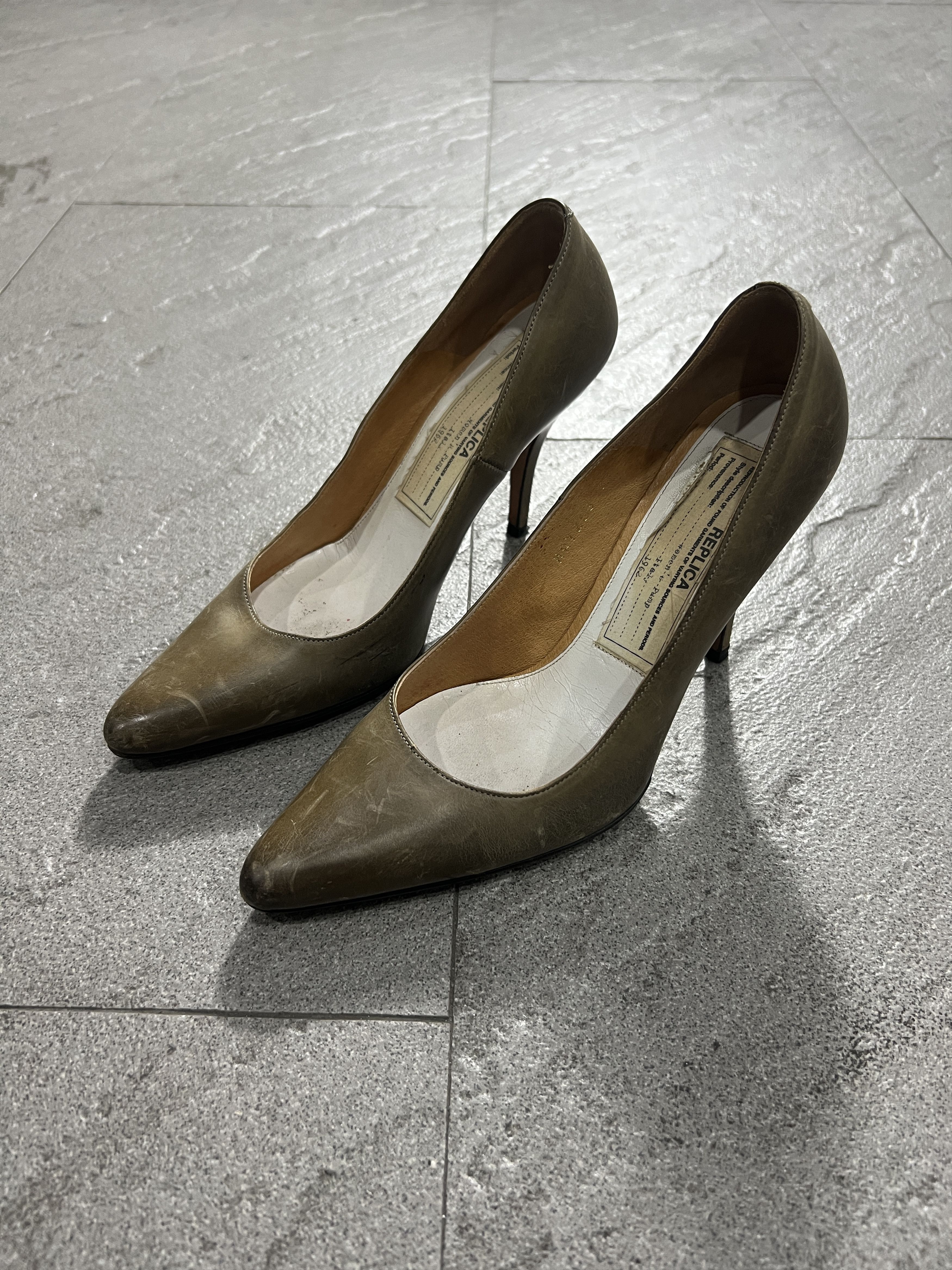 Maison Margiela Maison Margiela 22 Replica Leather Pumps Olive Brown EU37 Size US 7 / IT 37 - 3 Thumbnail