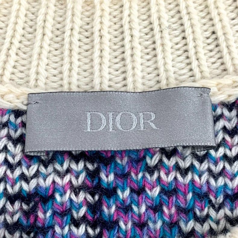 Dior Dior Blue logo jacquart full-print wool round-neck long-sl Size US S / EU 44-46 / 1 - 5 Thumbnail