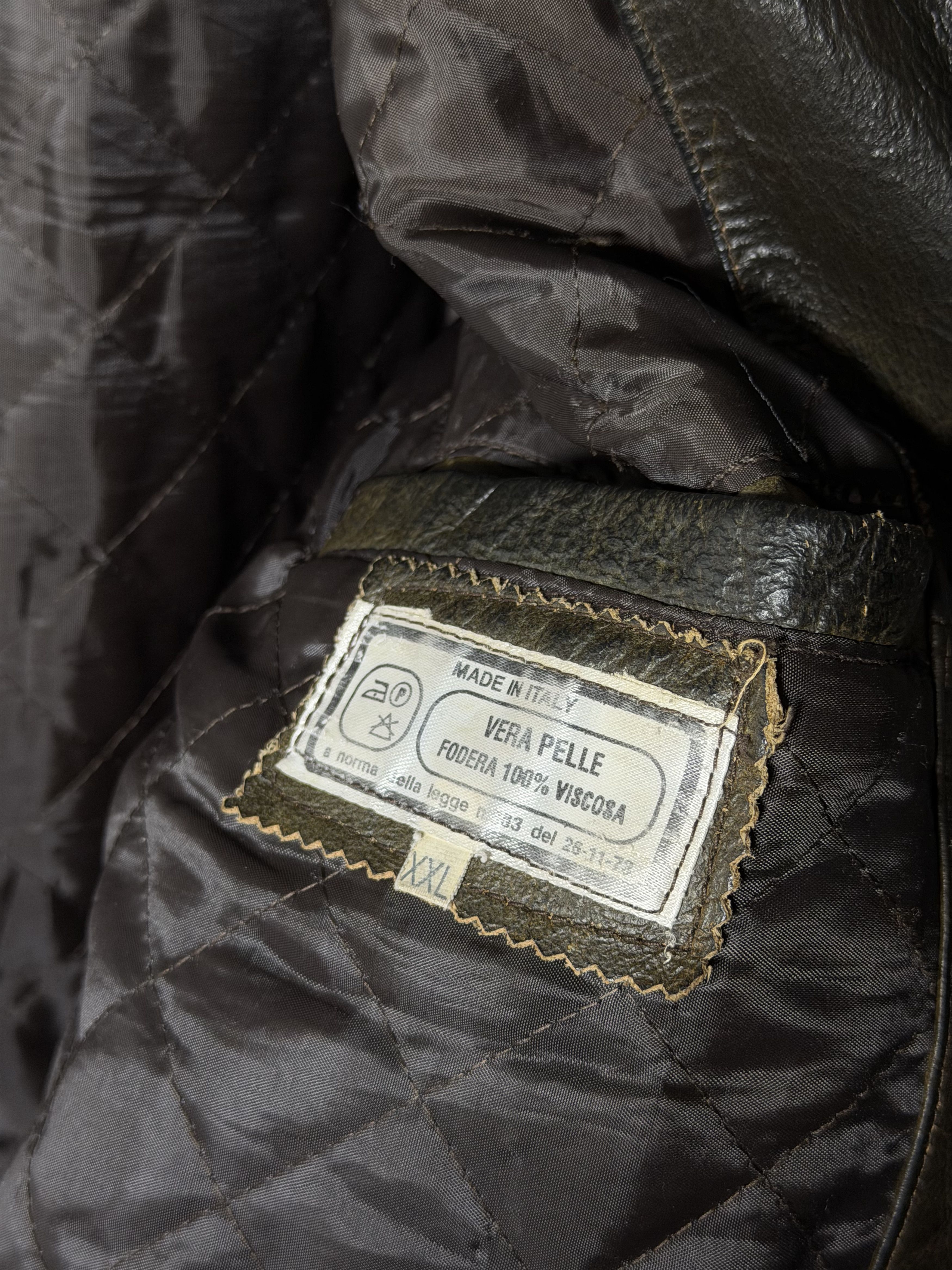 Genuine Leather Boxy Italian Genuine Leather Padded Jacket Size US XL / EU 56 / 4 - 8 Thumbnail