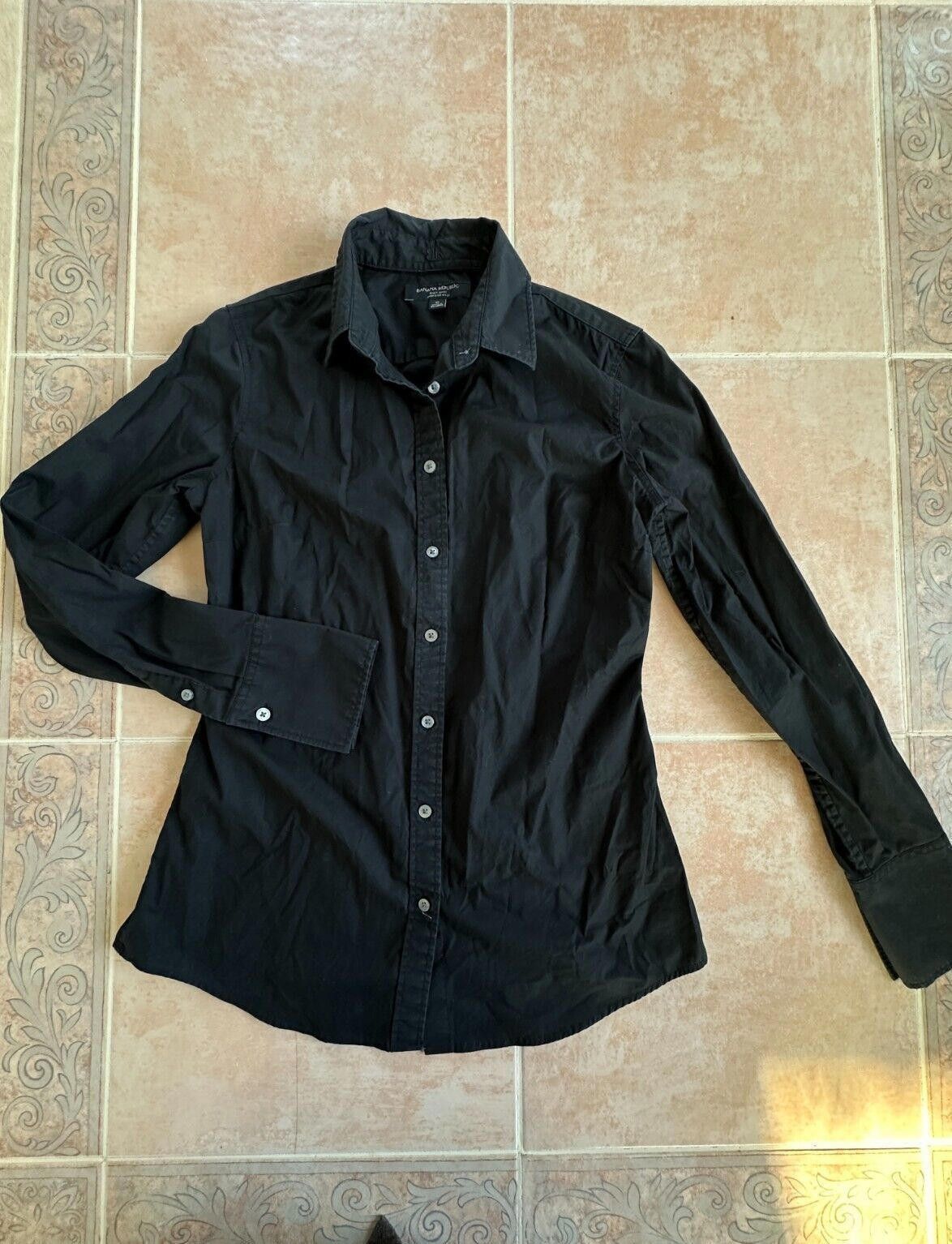Banana Republic Banana Republic Riley Women shirt chemisier Black size 0 Size XS / US 0-2 / IT 36-38 - 1 Thumbnail