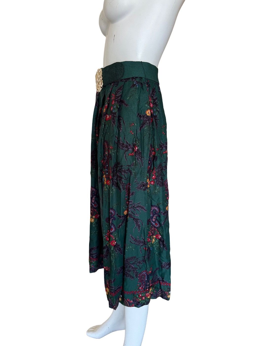 Other Susan Bristol green emerald floral A-line vintage 90’s Size 30" / US 8 / IT 44 - 2 Thumbnail