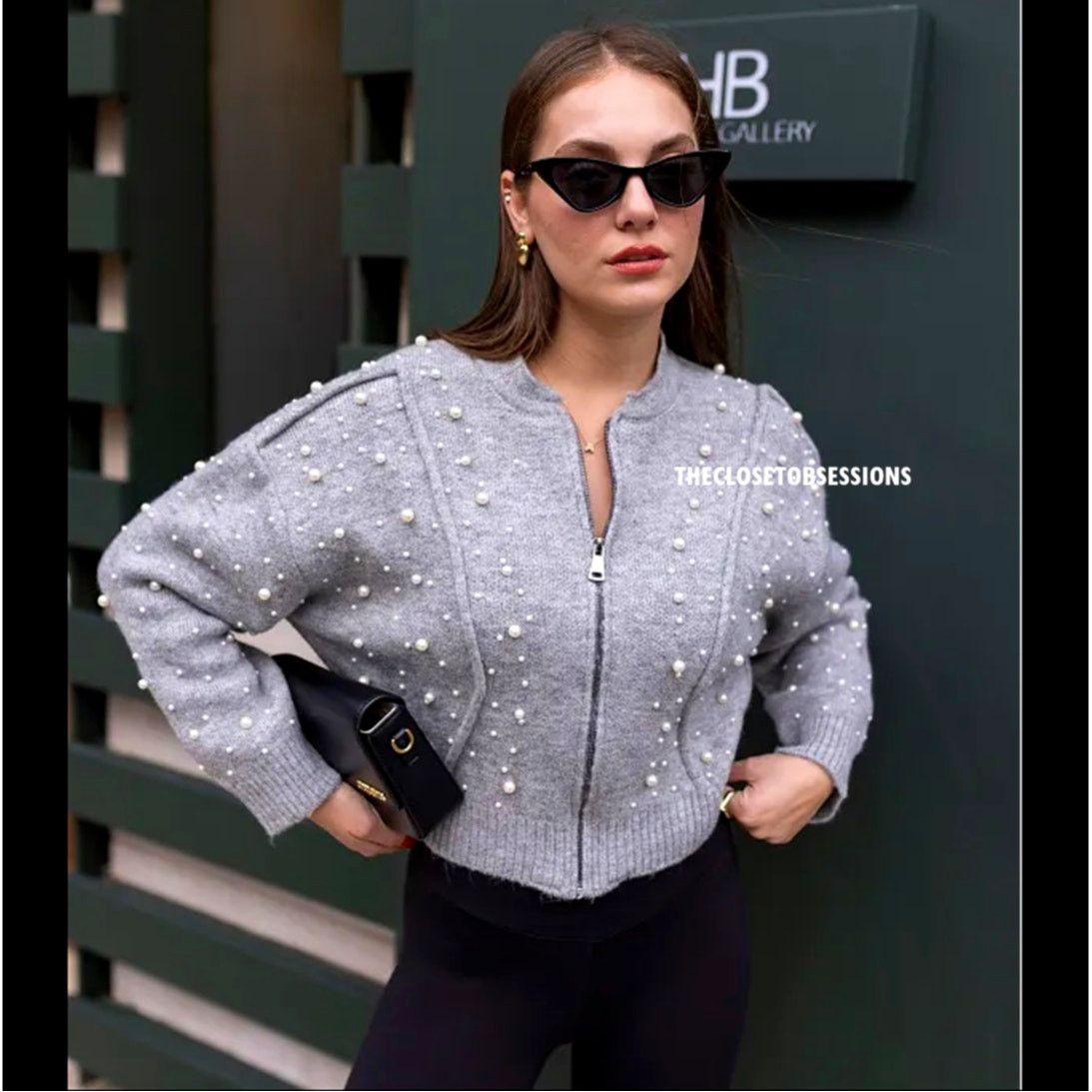 Zara ZARA Wool-Blend Pearl Knit Jacket NWT Size S / US 4 / IT 40 - 10 Thumbnail