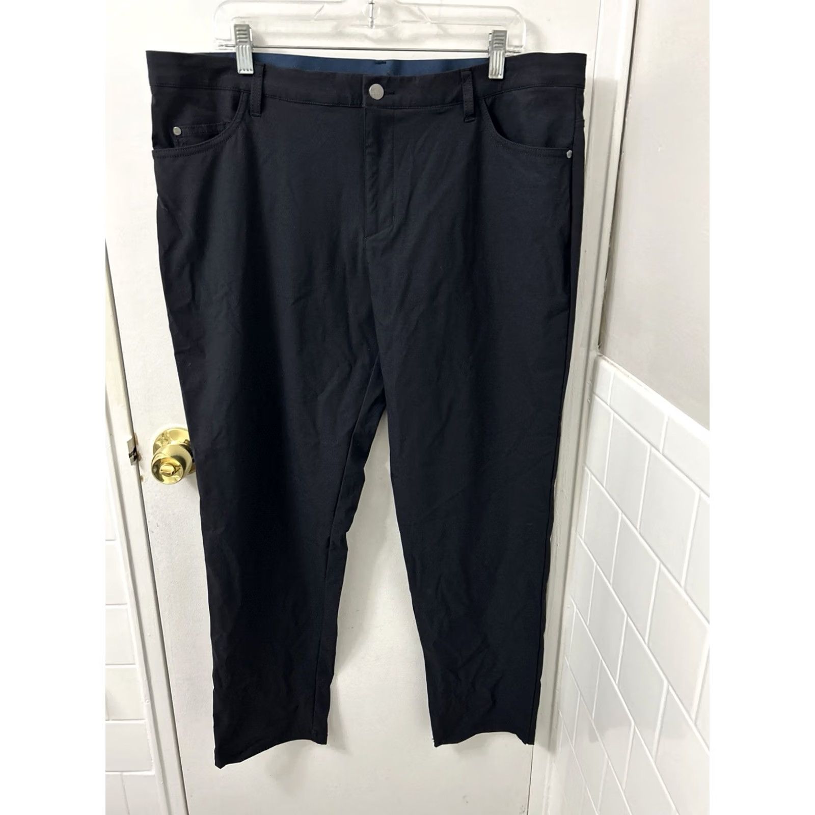 Adidas Adidas Golf Go-To 5 Pocket Pants Mens Size 38x30 Black Tapered Fit Trousers Size US 38 / EU 54 - 2 Thumbnail