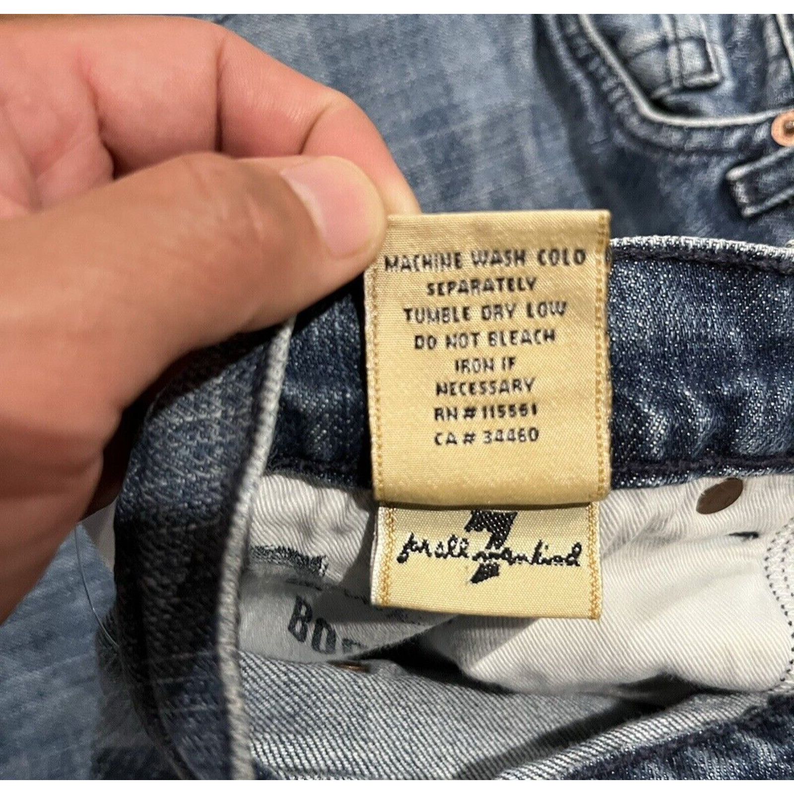 7 For All Mankind 7 For All Mankind Bootcut Jeans Size 33 BootcutU075055U-055U Size 33" - 5 Thumbnail