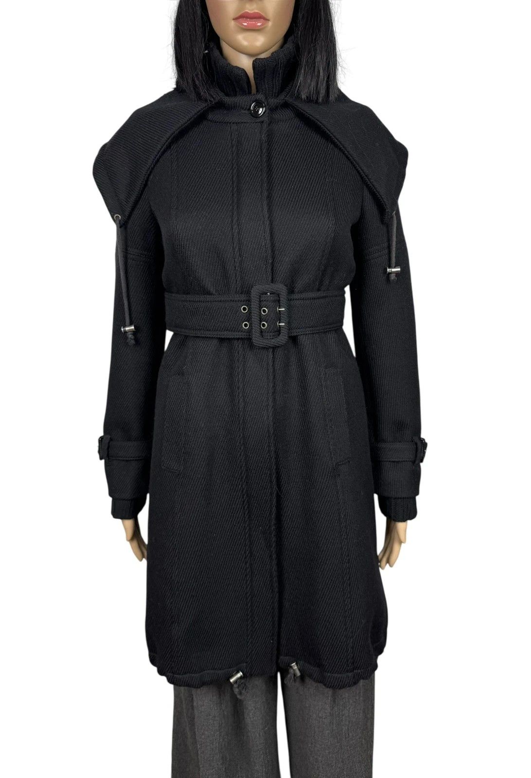Max Mara Max Mara Wool Coat Belted Twill size UK6 US4 Size XS / US 0-2 / IT 36-38 - 3 Thumbnail