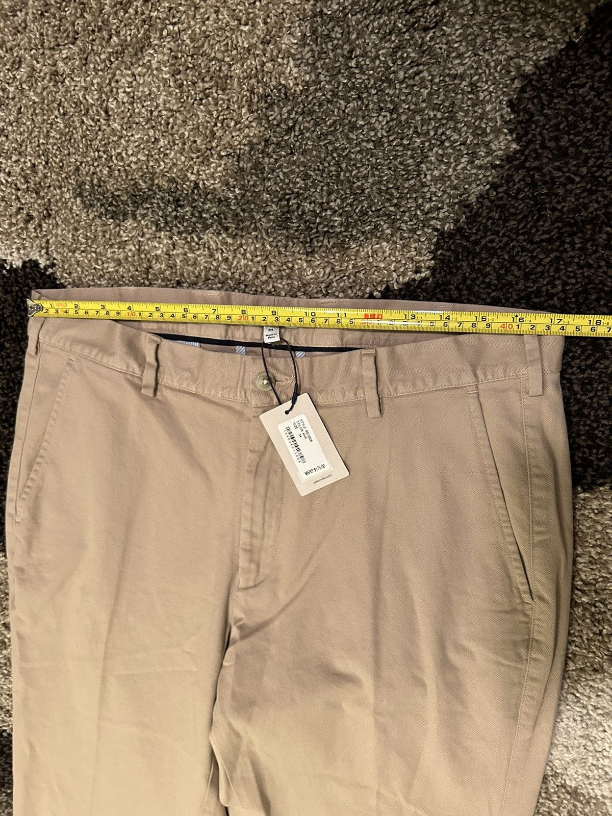 Peter Millar Peter Millar Flat Front Pilot Twill Khaki Pants Pima ME0B06 Size US 34 / EU 50 - 3 Thumbnail