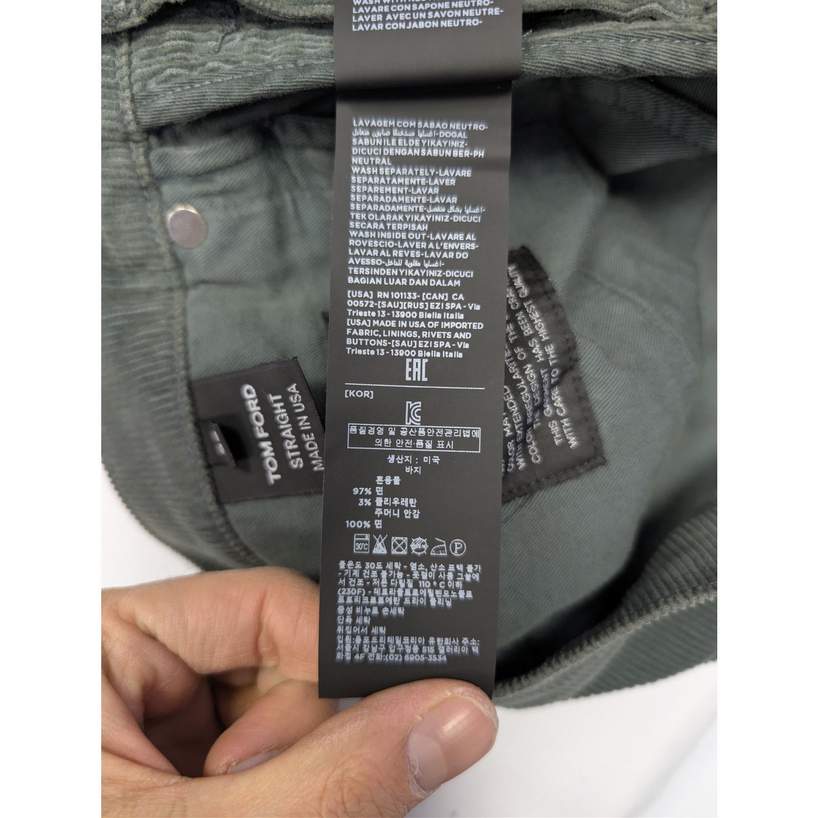 Tom Ford Straight Jeans in Khaki BNWT 33 Size US 33 - 20 Thumbnail
