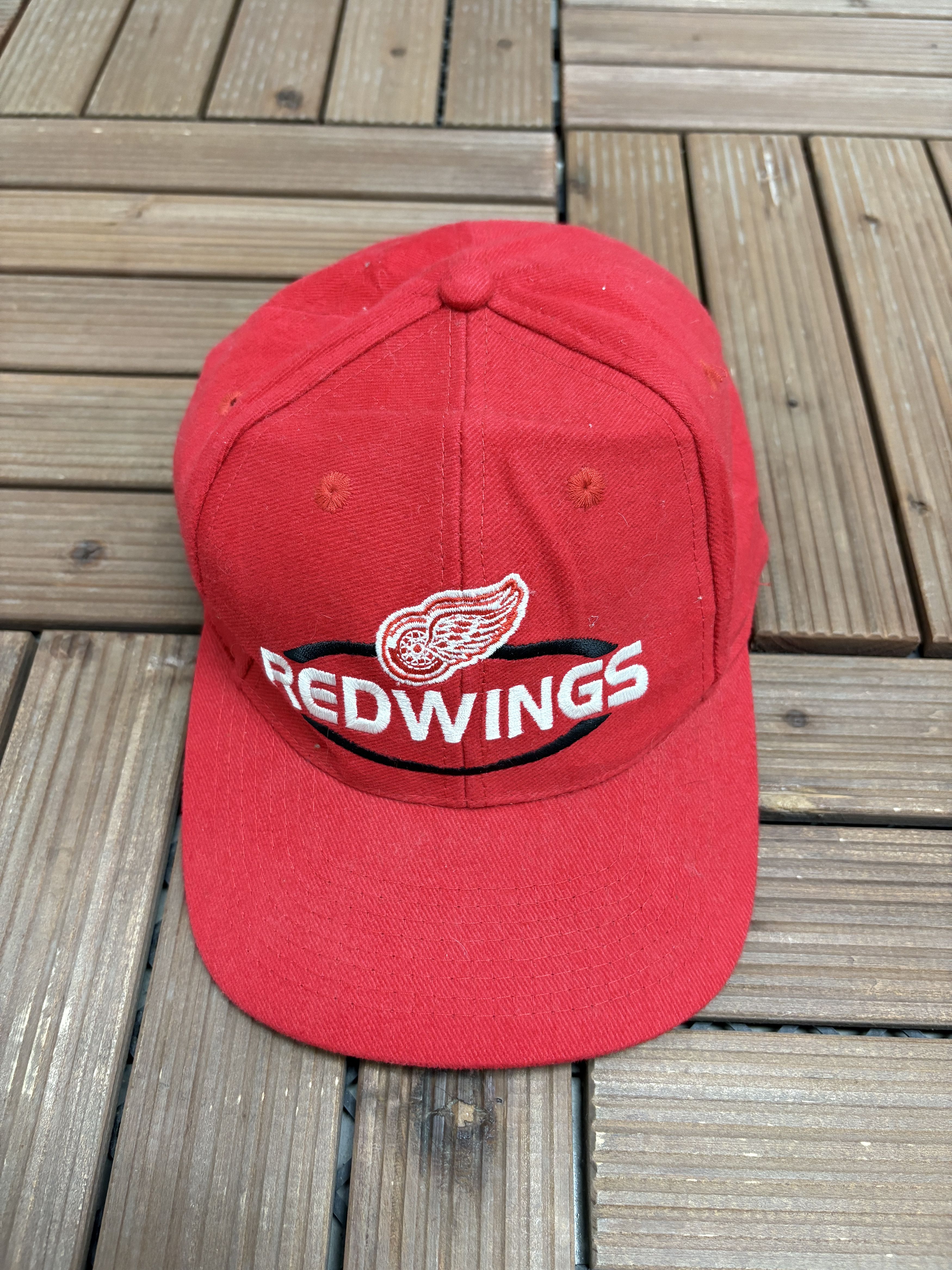 Logo 7 Detroit Red Wings Vintage Logo 7 Red Hat Cap Size ONE SIZE - 2 Thumbnail