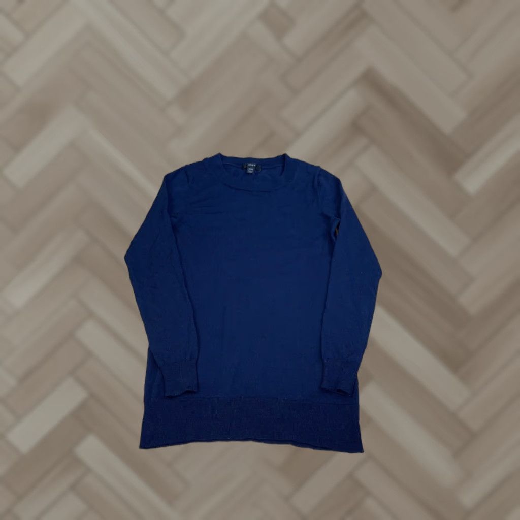 J.Crew J.CREW Sweater Tippi Wool Pullover Blue 2XS Womens Knit Long Sleeve Regular Modern Runway Casual Winter Fall Spring Size XXS / US 00 / IT 34 - 1 Thumbnail